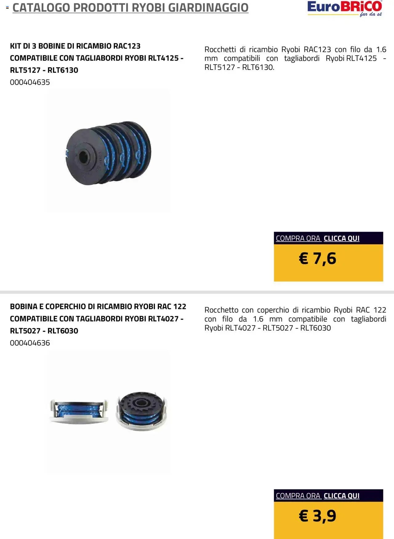 Eurobrico Prodotti Ryobi Giardinaggio catalogo