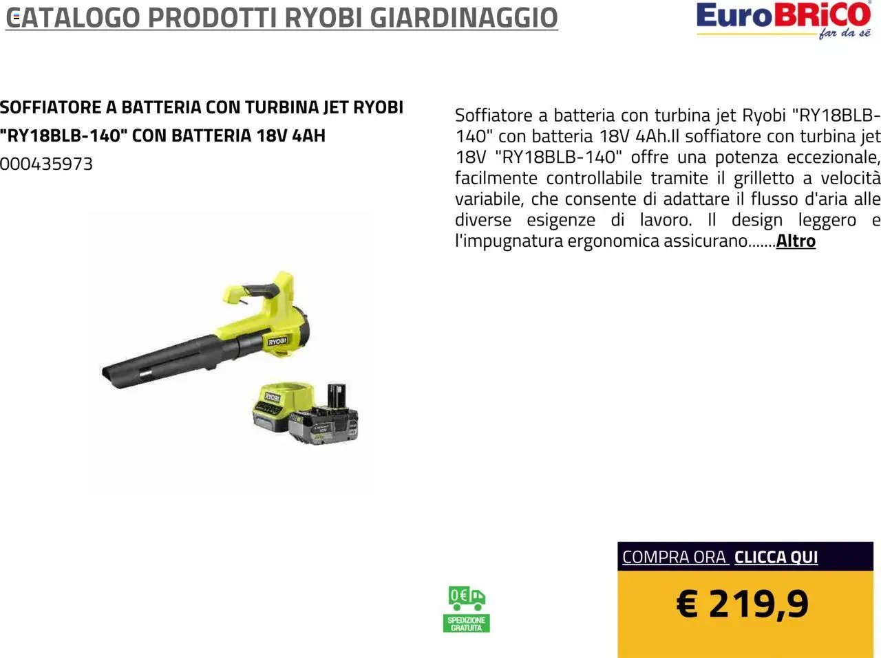 Eurobrico Prodotti Ryobi Giardinaggio catalogo