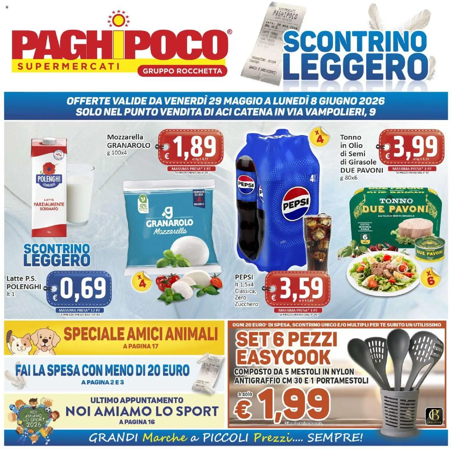Paghi Poco volantino Aci Catena