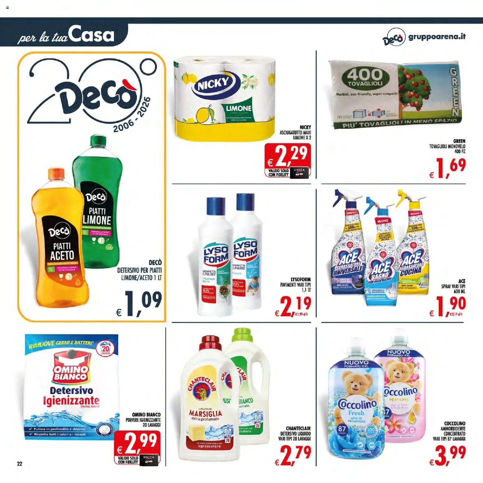Decò volantino Maxistore, Supermercati Lipari