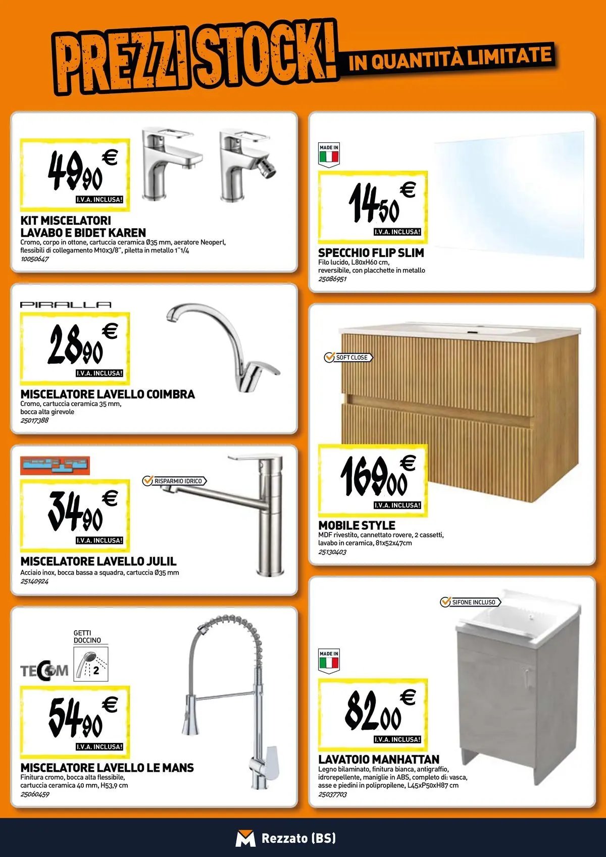 TECNOMAT - Straordinari prezzi stock!