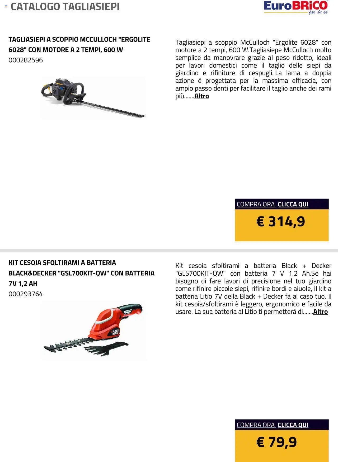 Eurobrico Tagliasiepi catalogo