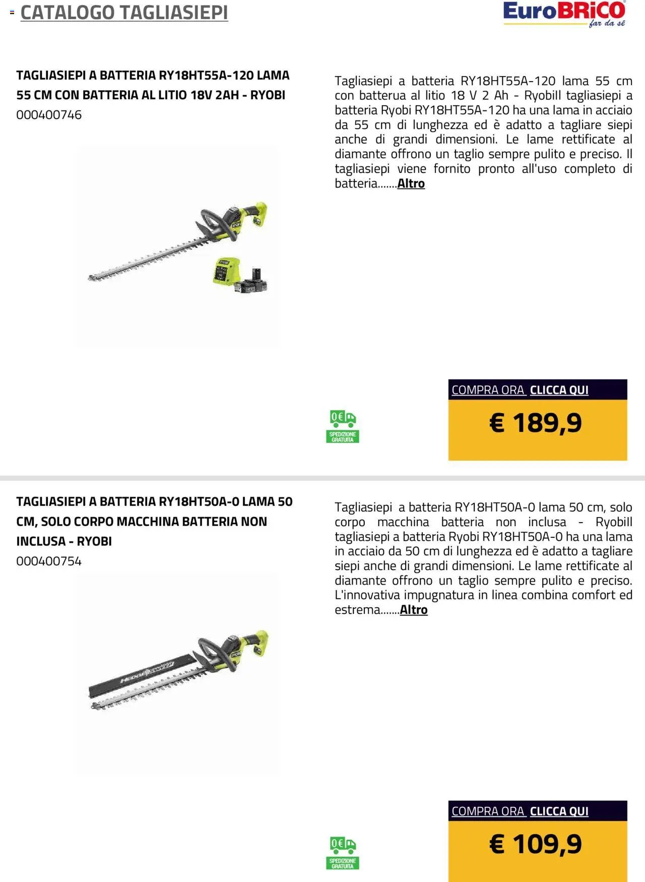 Eurobrico Tagliasiepi catalogo