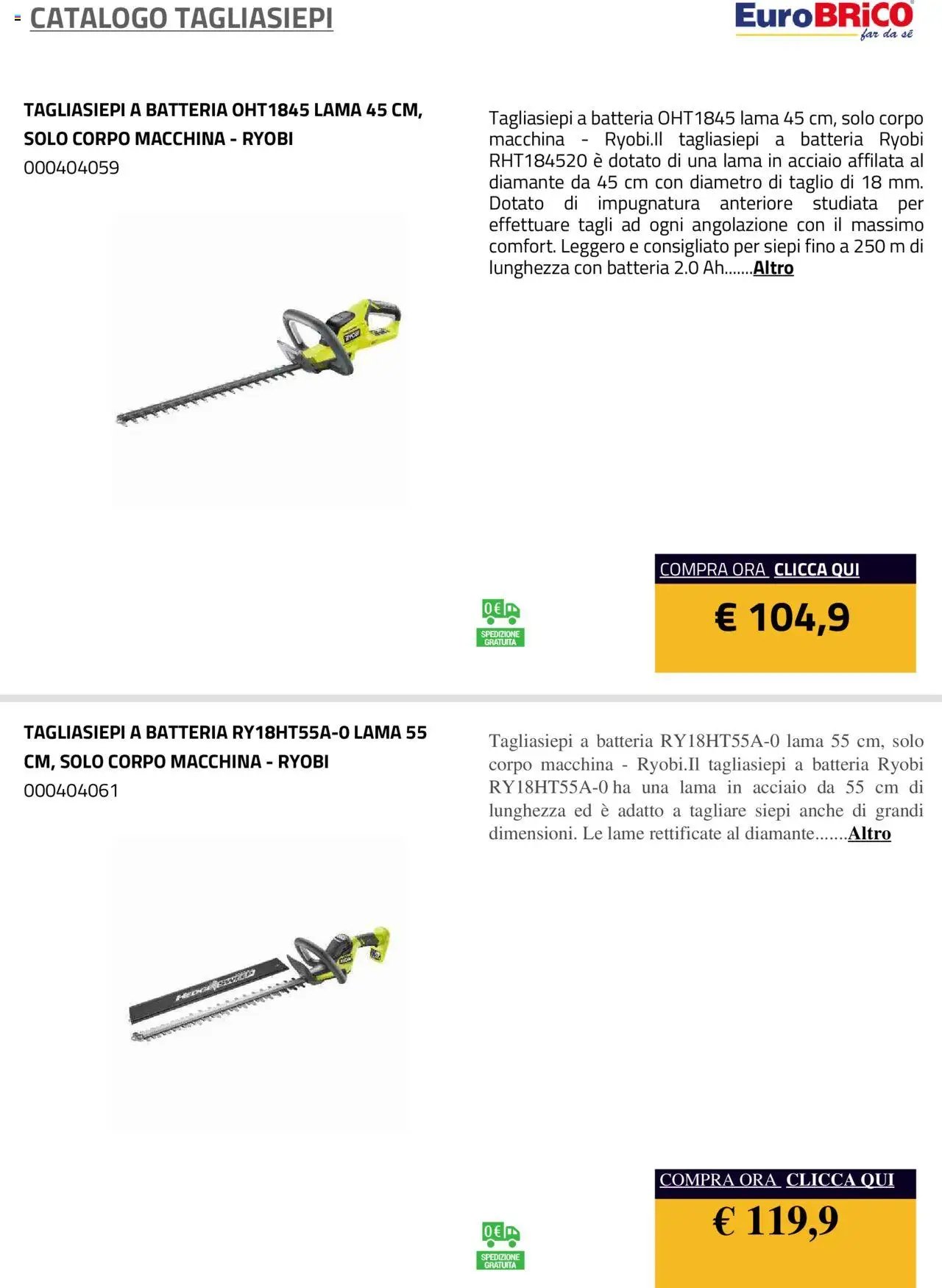 Eurobrico Tagliasiepi catalogo