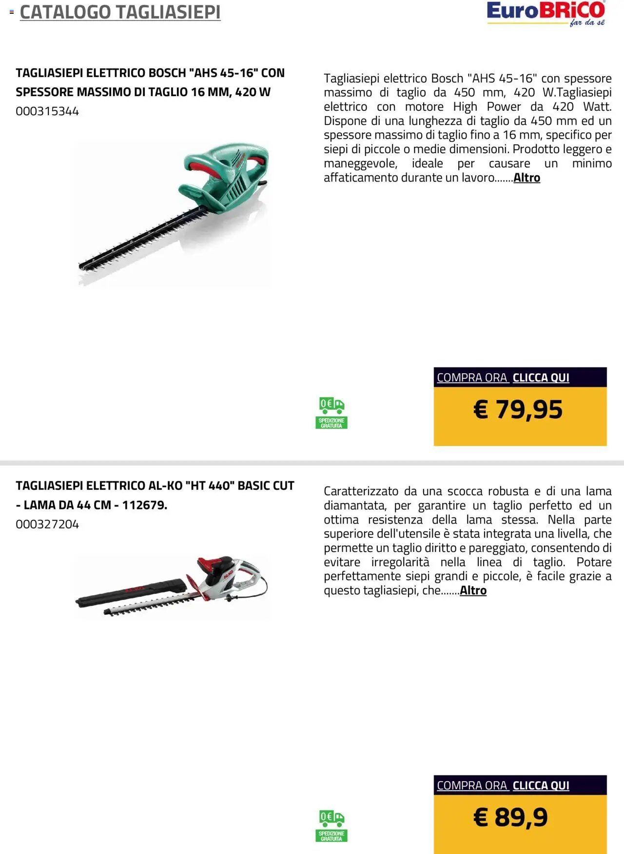 Eurobrico Tagliasiepi catalogo