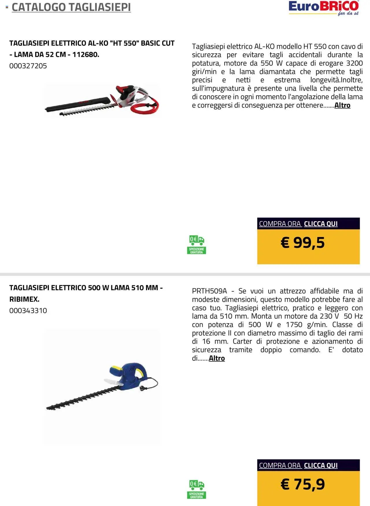 Eurobrico Tagliasiepi catalogo