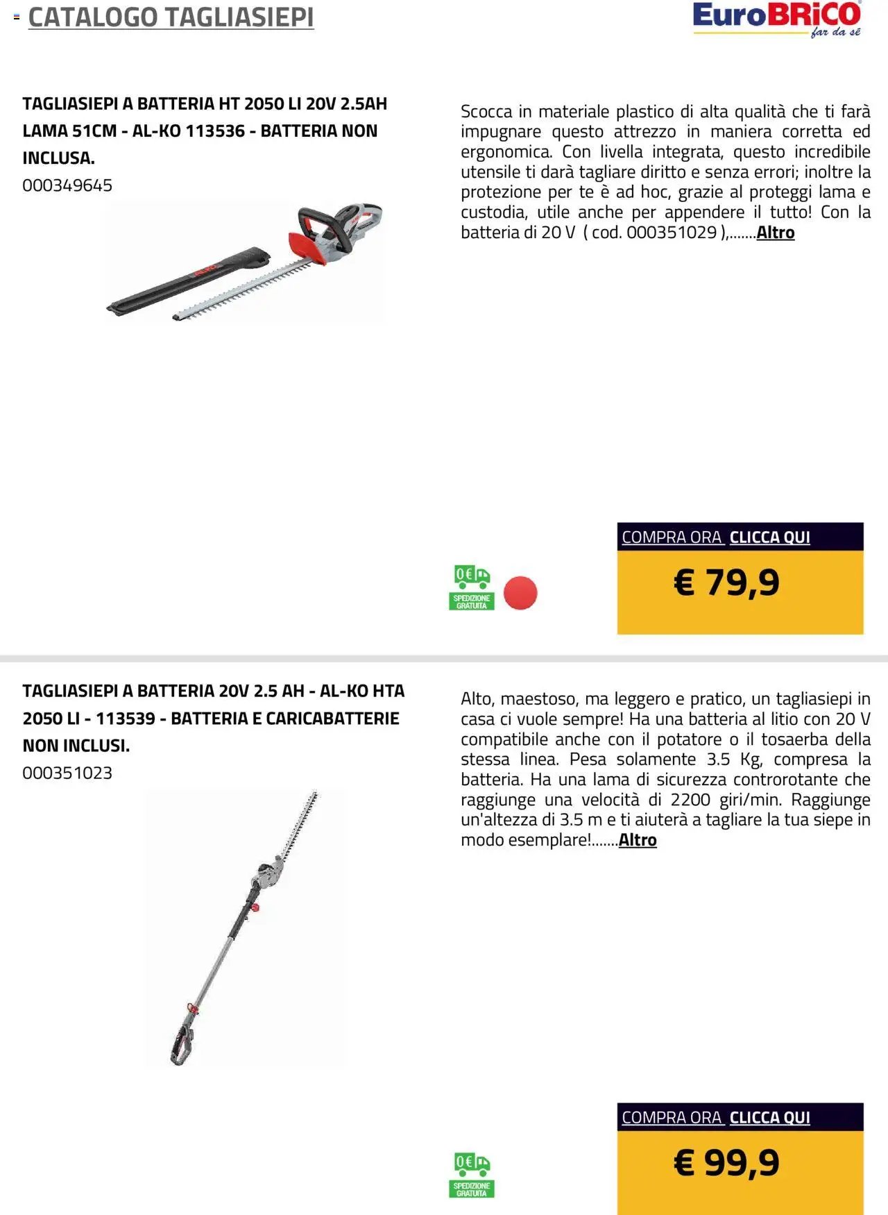 Eurobrico Tagliasiepi catalogo