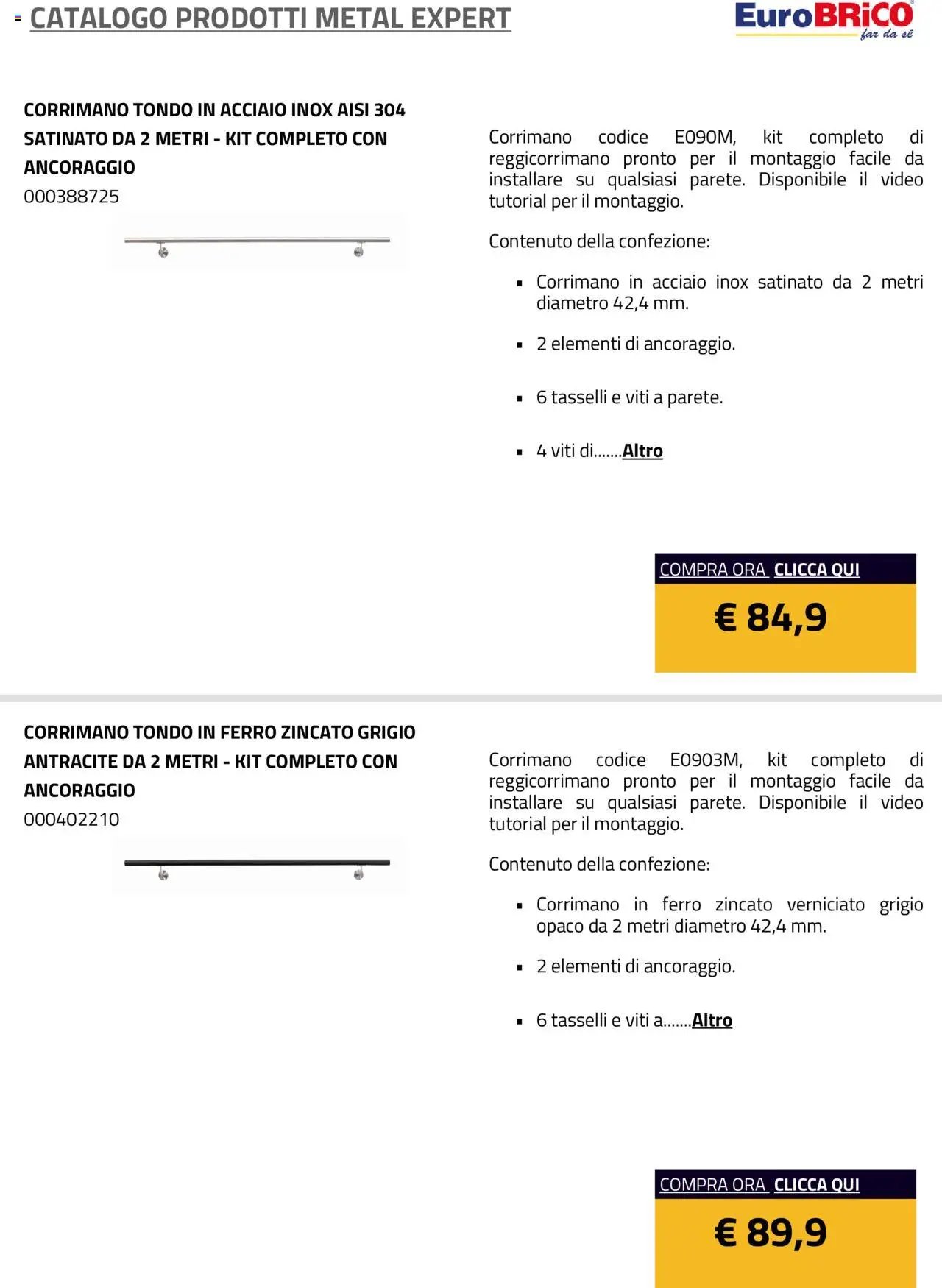 Eurobrico Prodotti Metal Expert catalogo