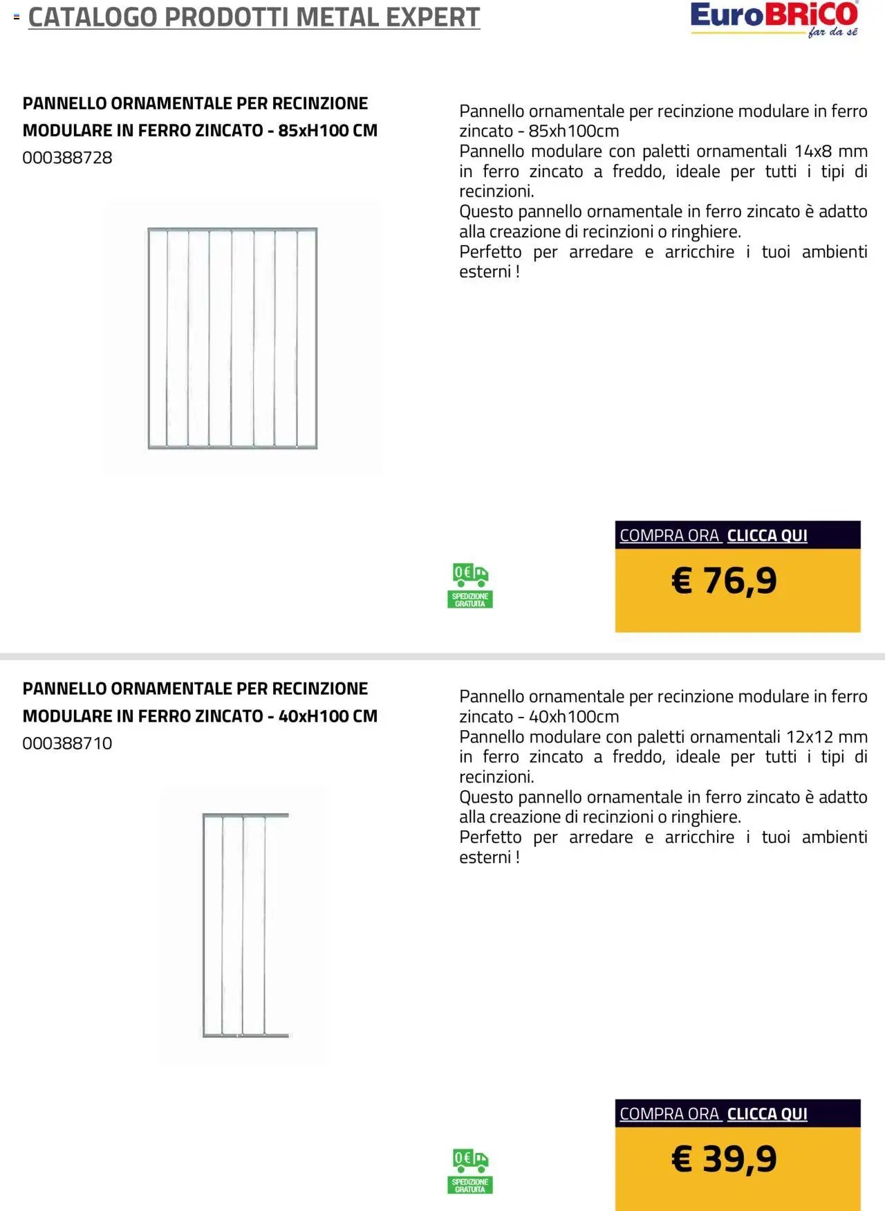 Eurobrico Prodotti Metal Expert catalogo