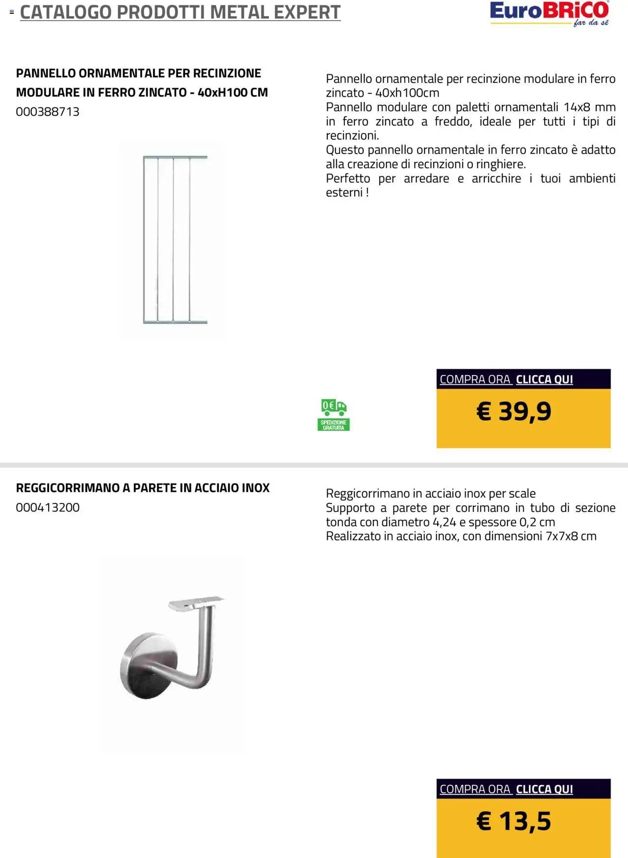 Eurobrico Prodotti Metal Expert catalogo