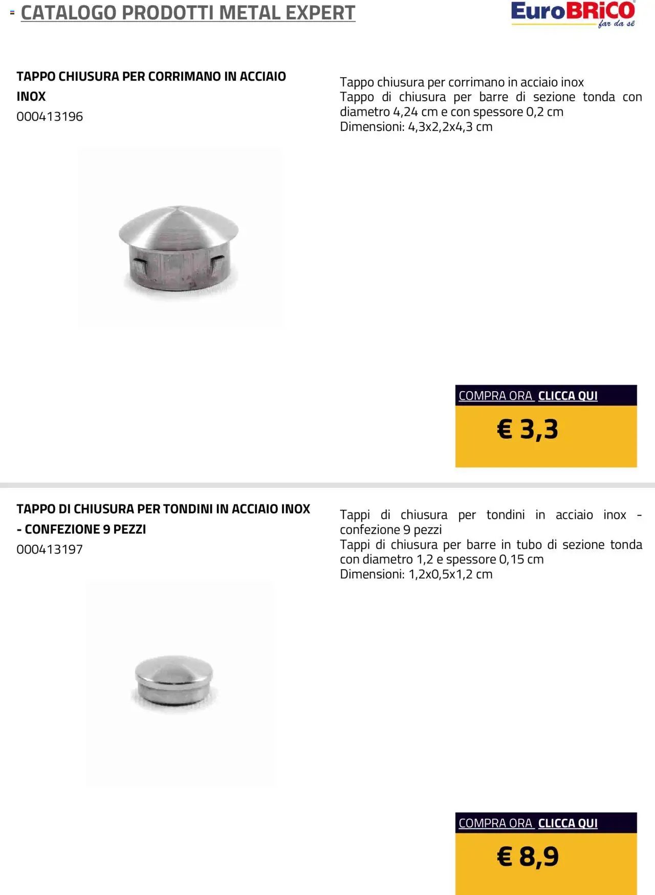 Eurobrico Prodotti Metal Expert catalogo