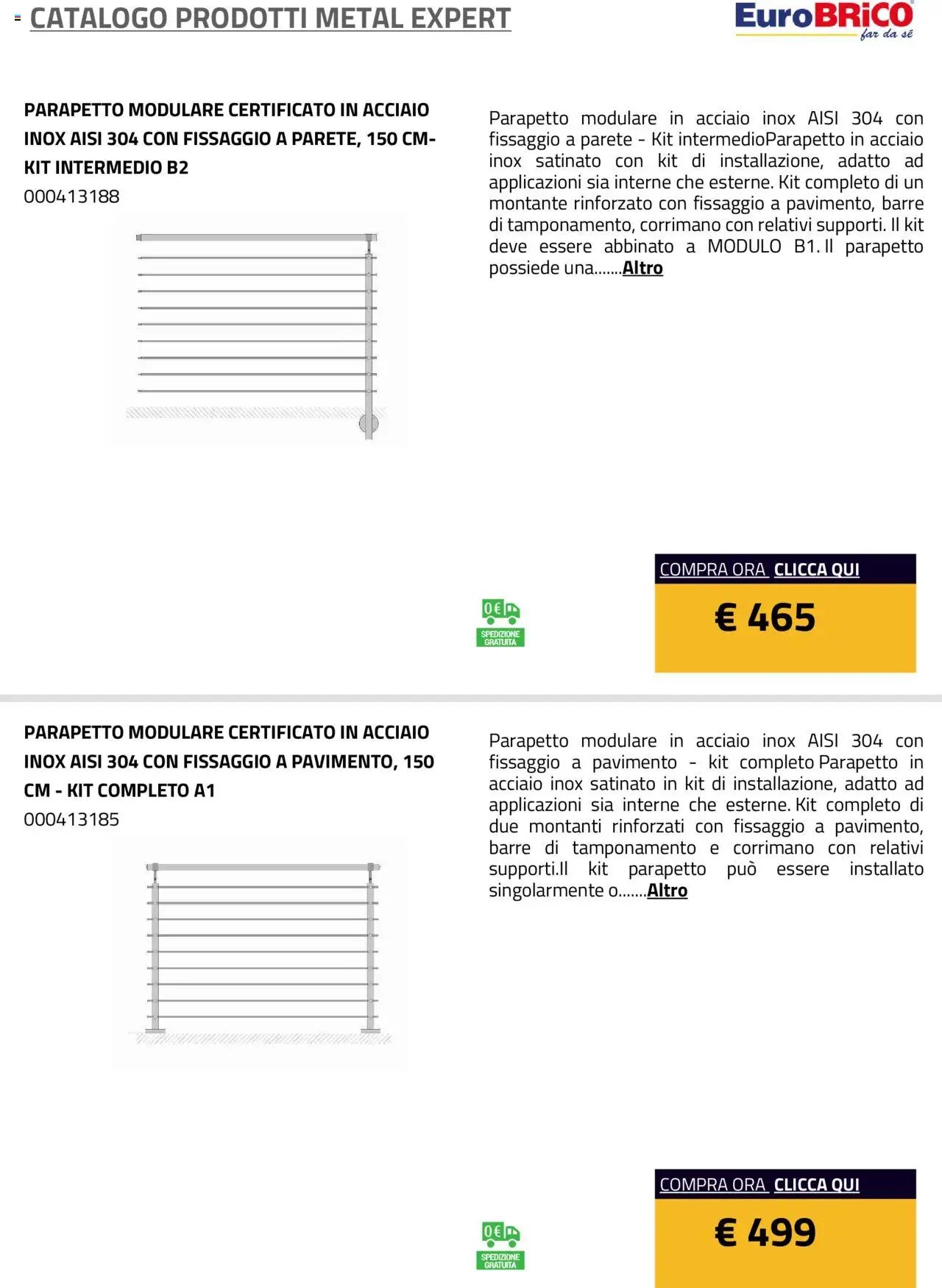 Eurobrico Prodotti Metal Expert catalogo