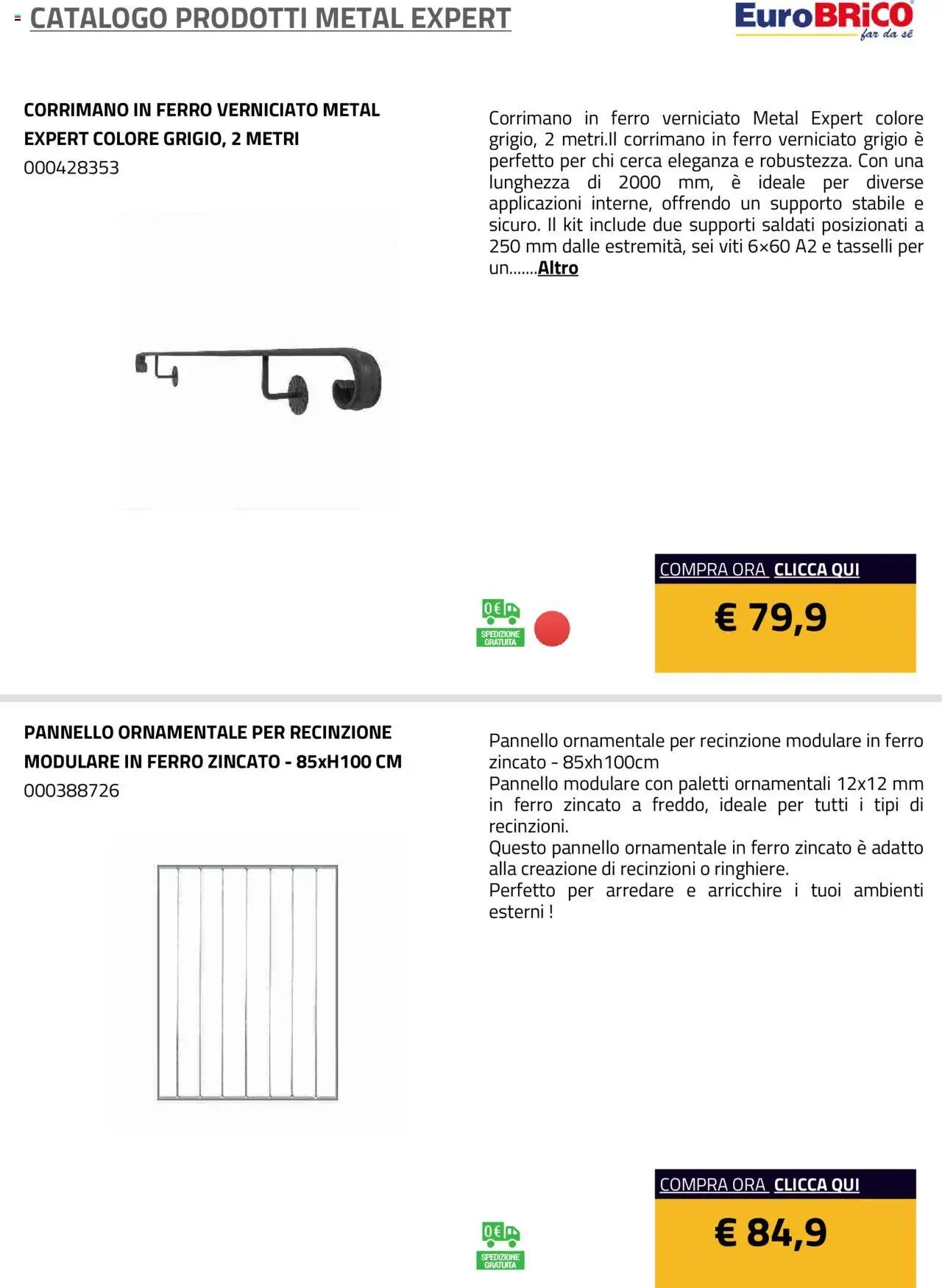 Eurobrico Prodotti Metal Expert catalogo