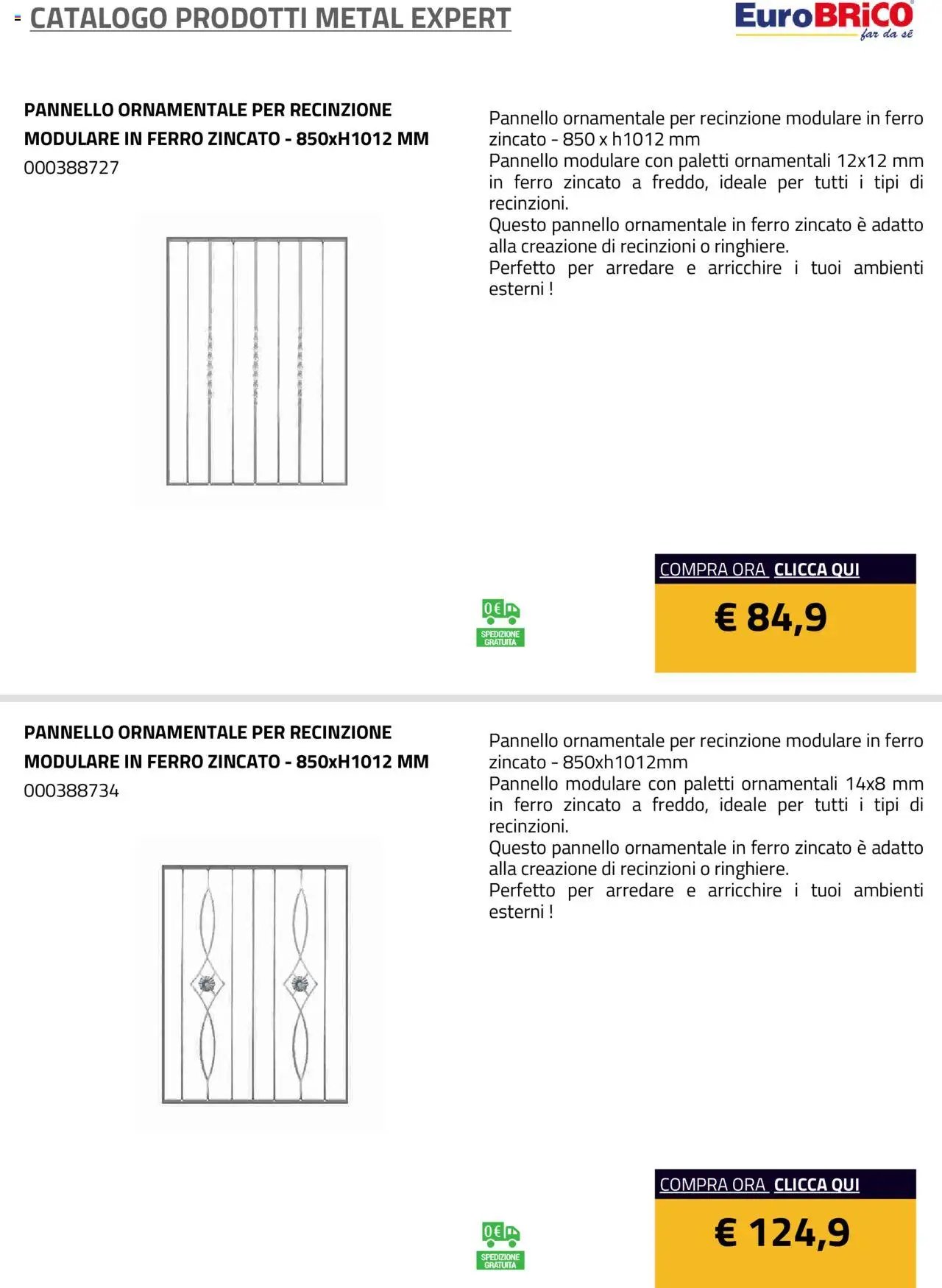 Eurobrico Prodotti Metal Expert catalogo