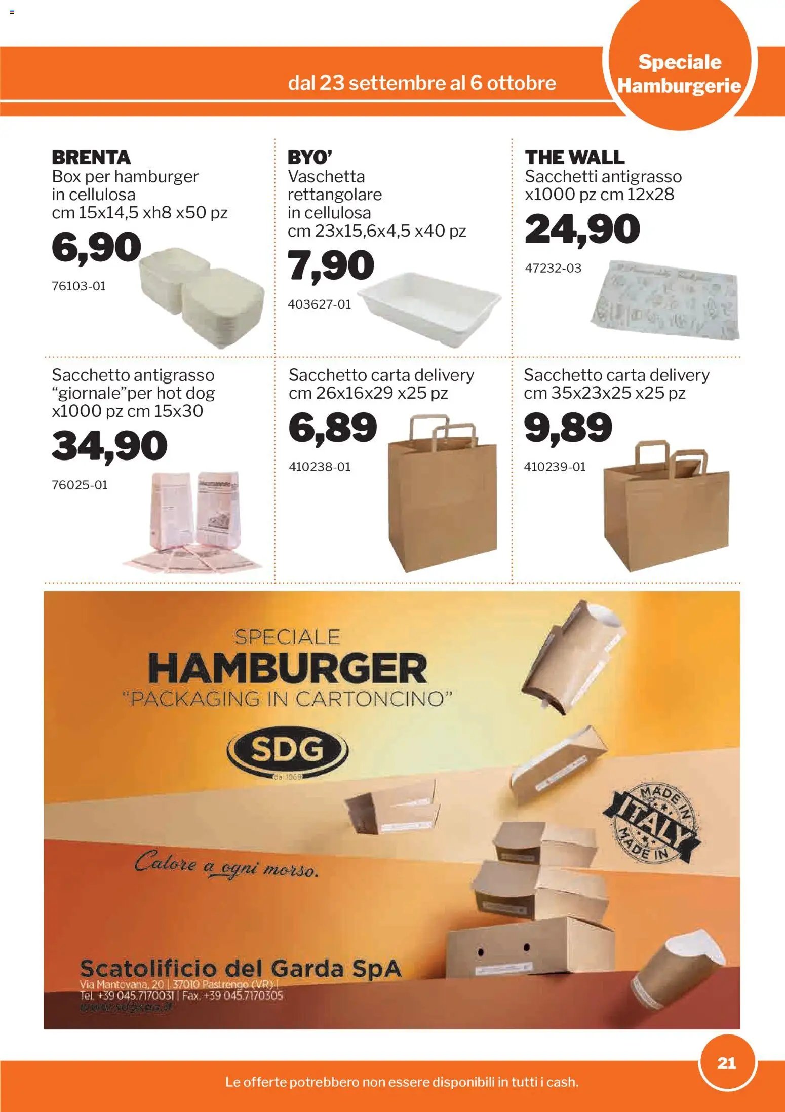 Sogegross volantino Hamburgerie