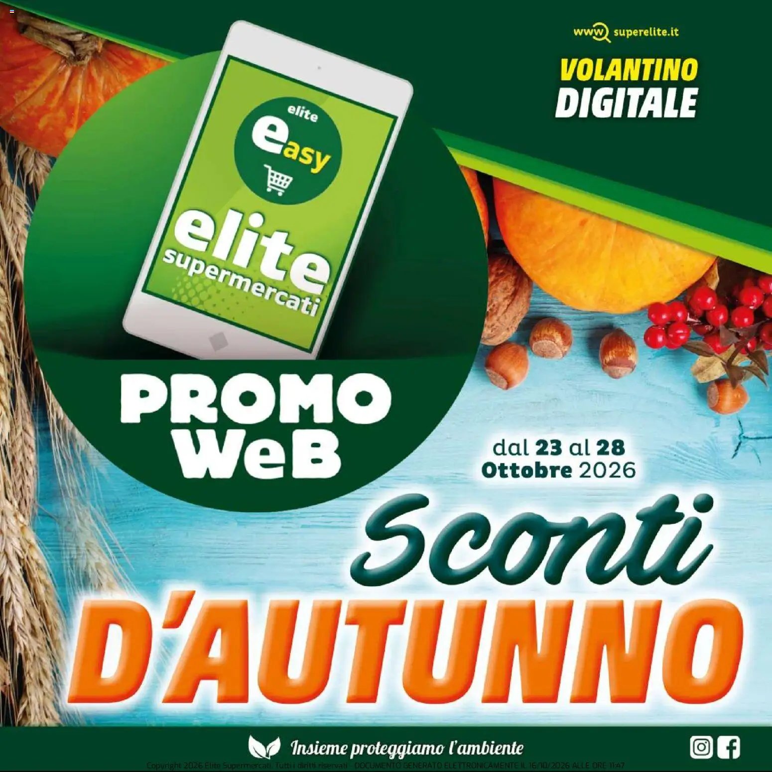 Elite Supermercati volantino Sconti d'Autunno