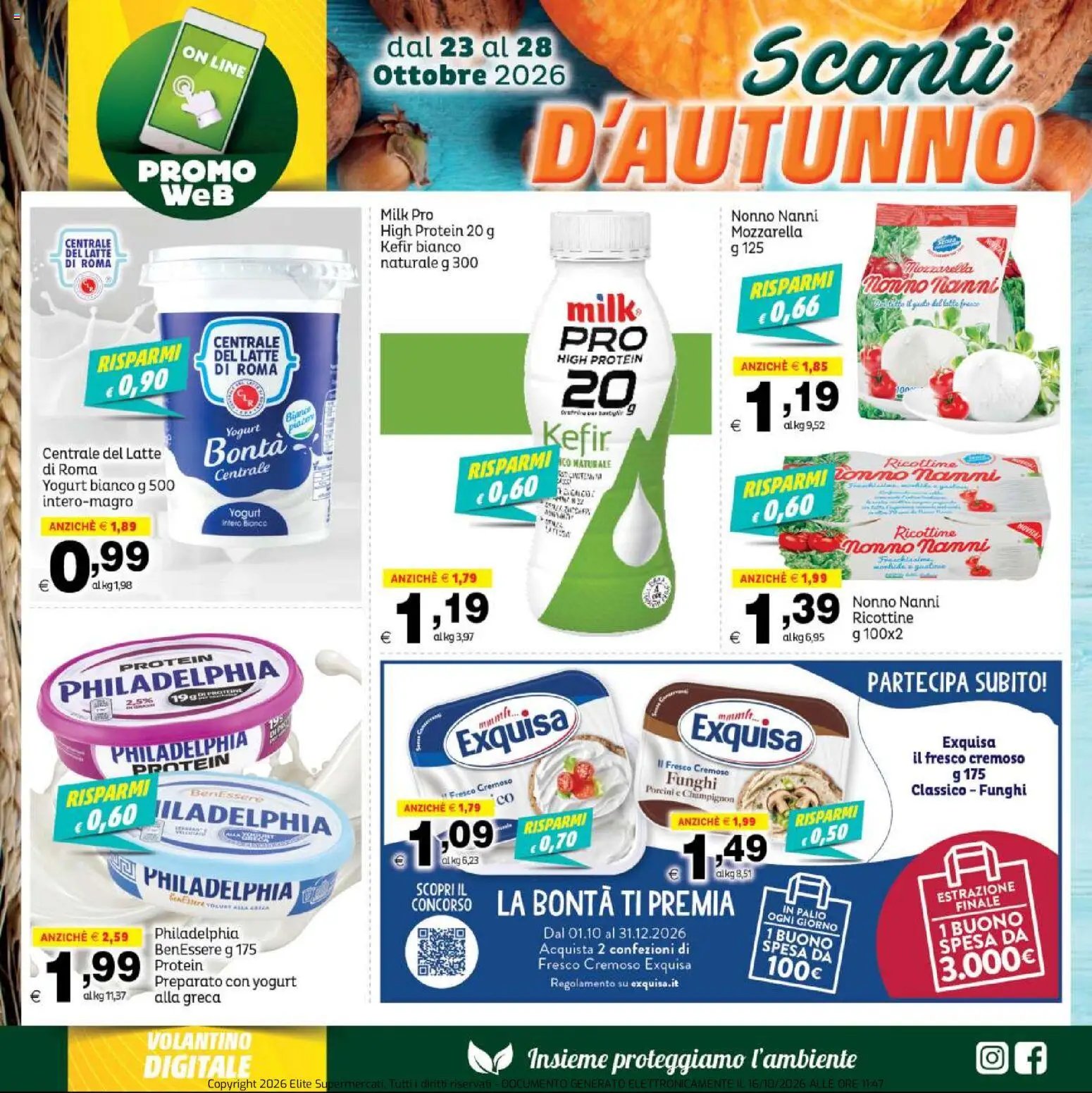 Elite Supermercati volantino Sconti d'Autunno