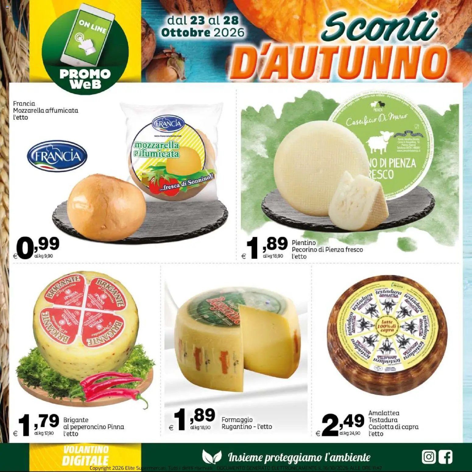 Elite Supermercati volantino Sconti d'Autunno