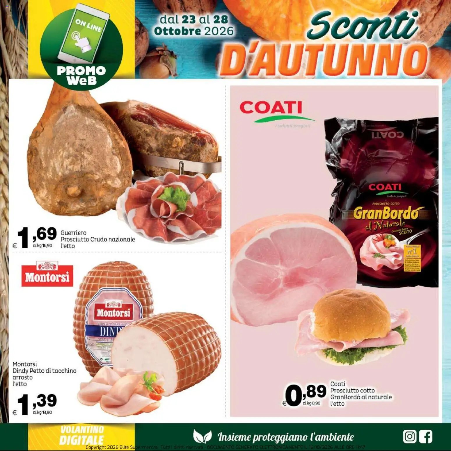 Elite Supermercati volantino Sconti d'Autunno
