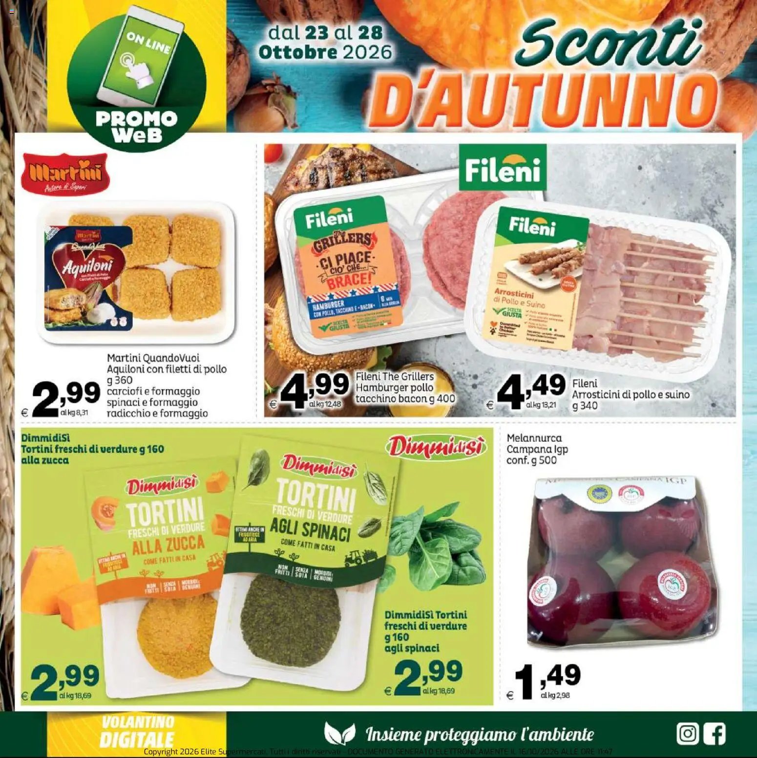 Elite Supermercati volantino Sconti d'Autunno