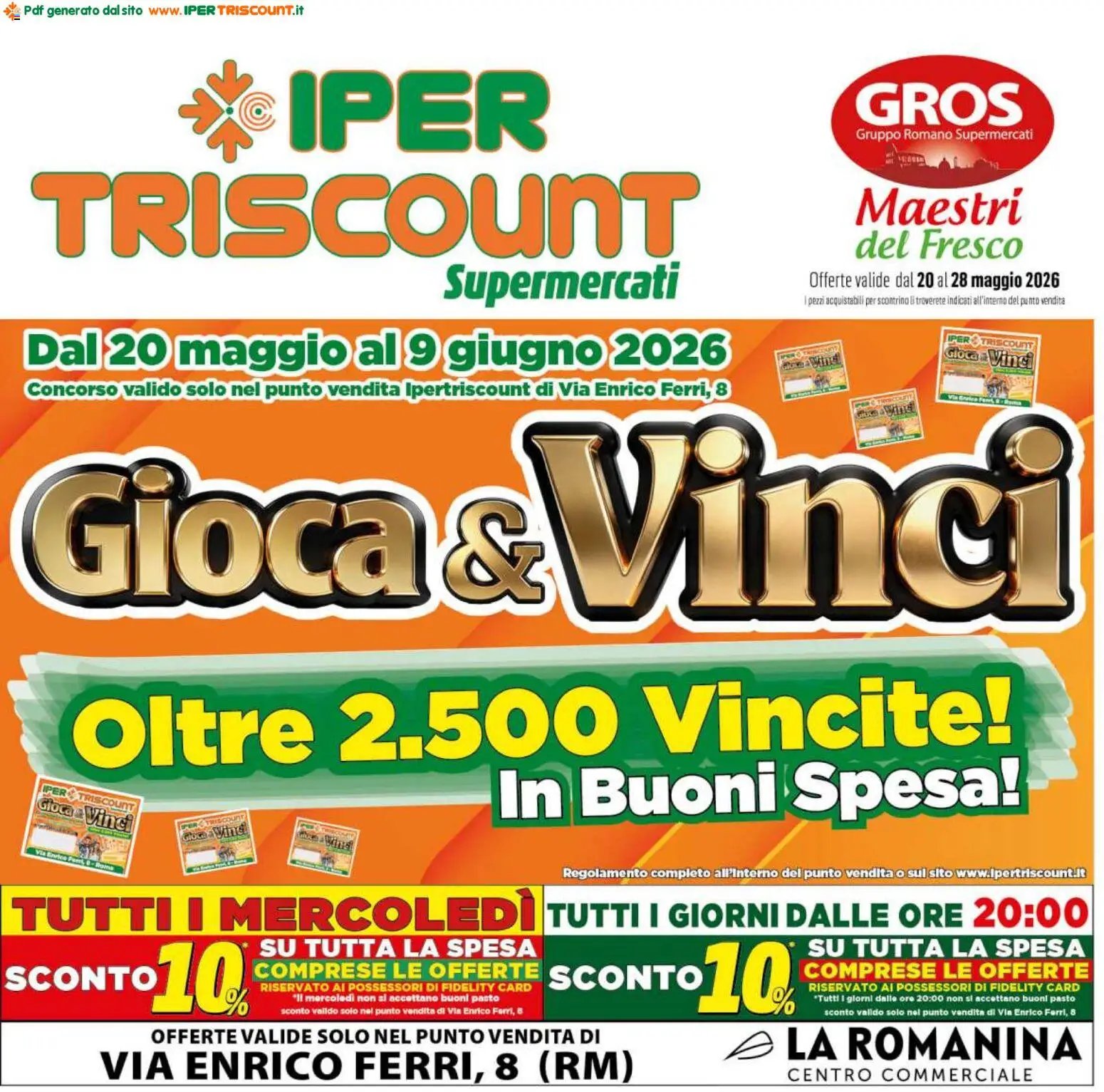 Ipertriscount volantino La Romanina