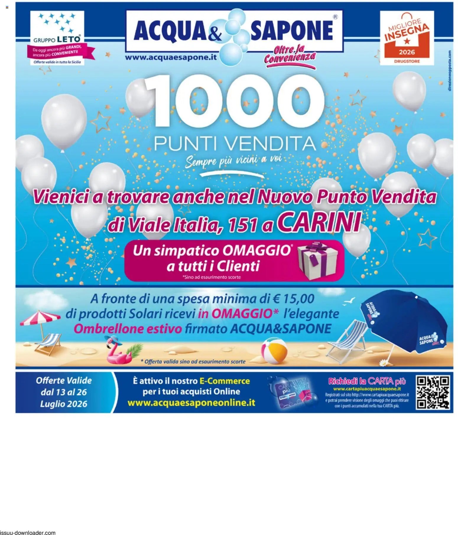 Acqua e Sapone volantino Carini