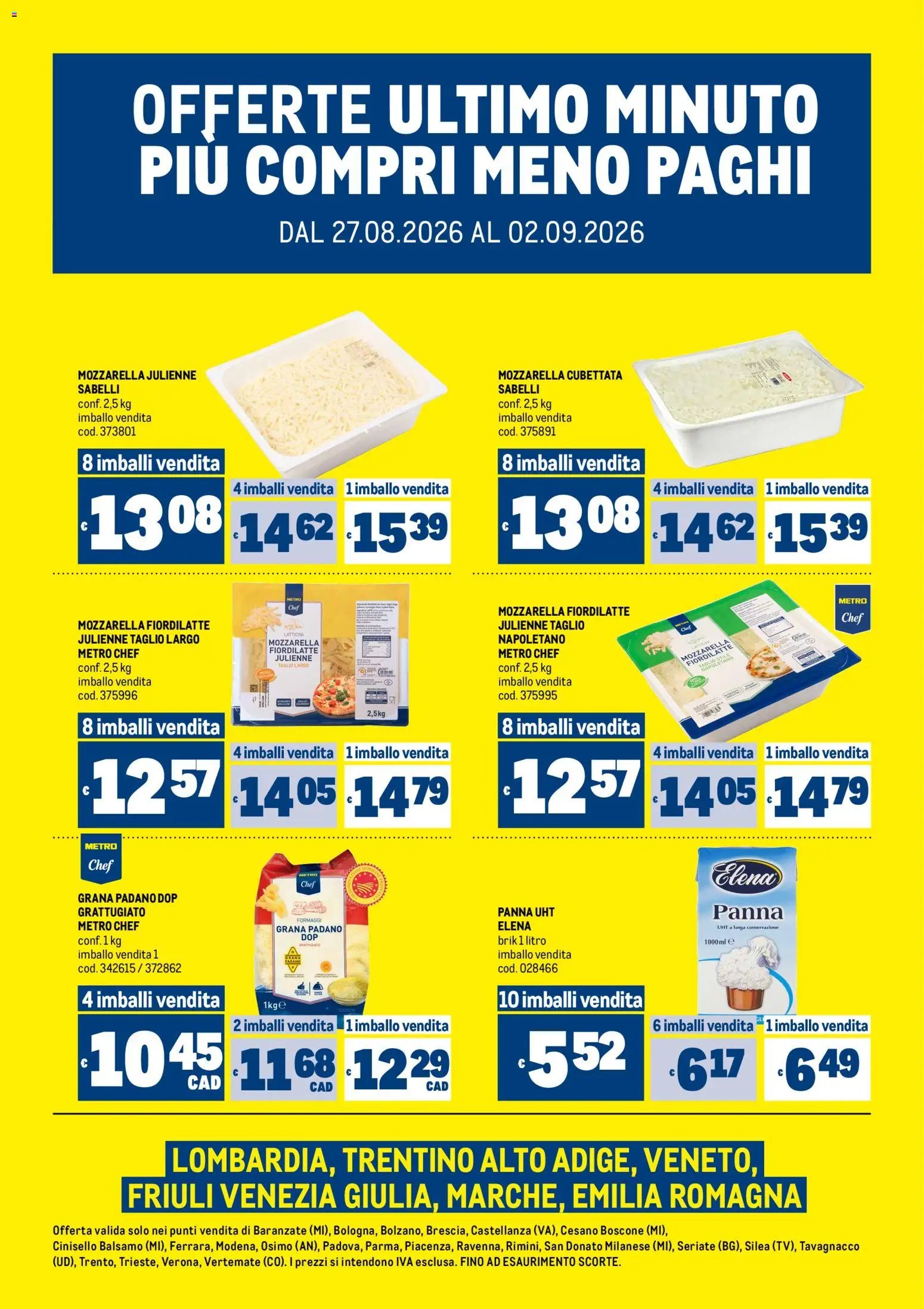 Metro volantino Offerte ultimo minuto