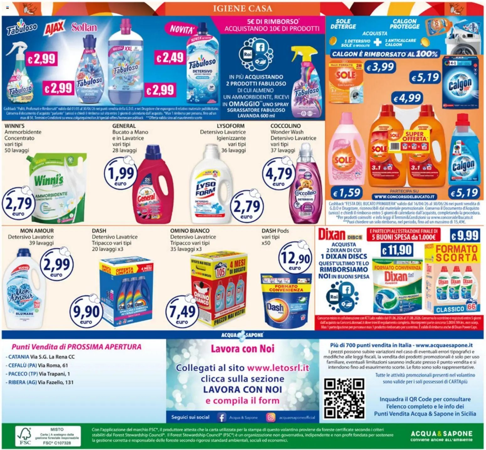 Acqua e Sapone volantino Sicilia