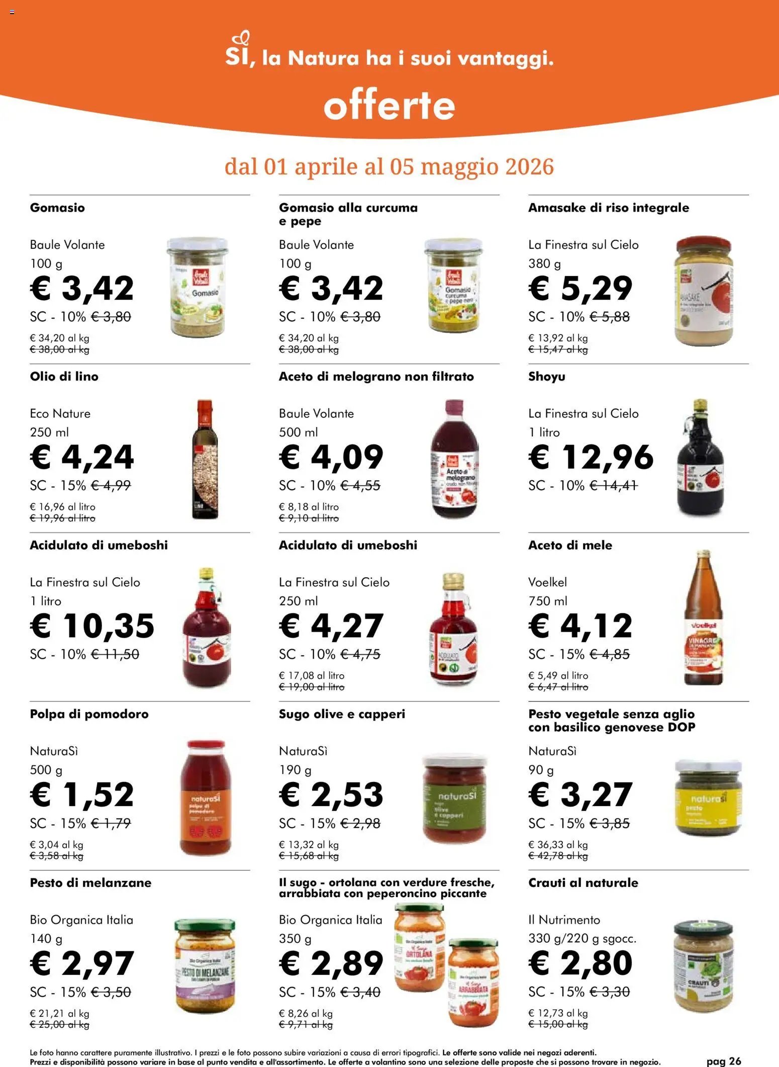 Natura Sì volantino (2026-04-01 - 2026-05-05)