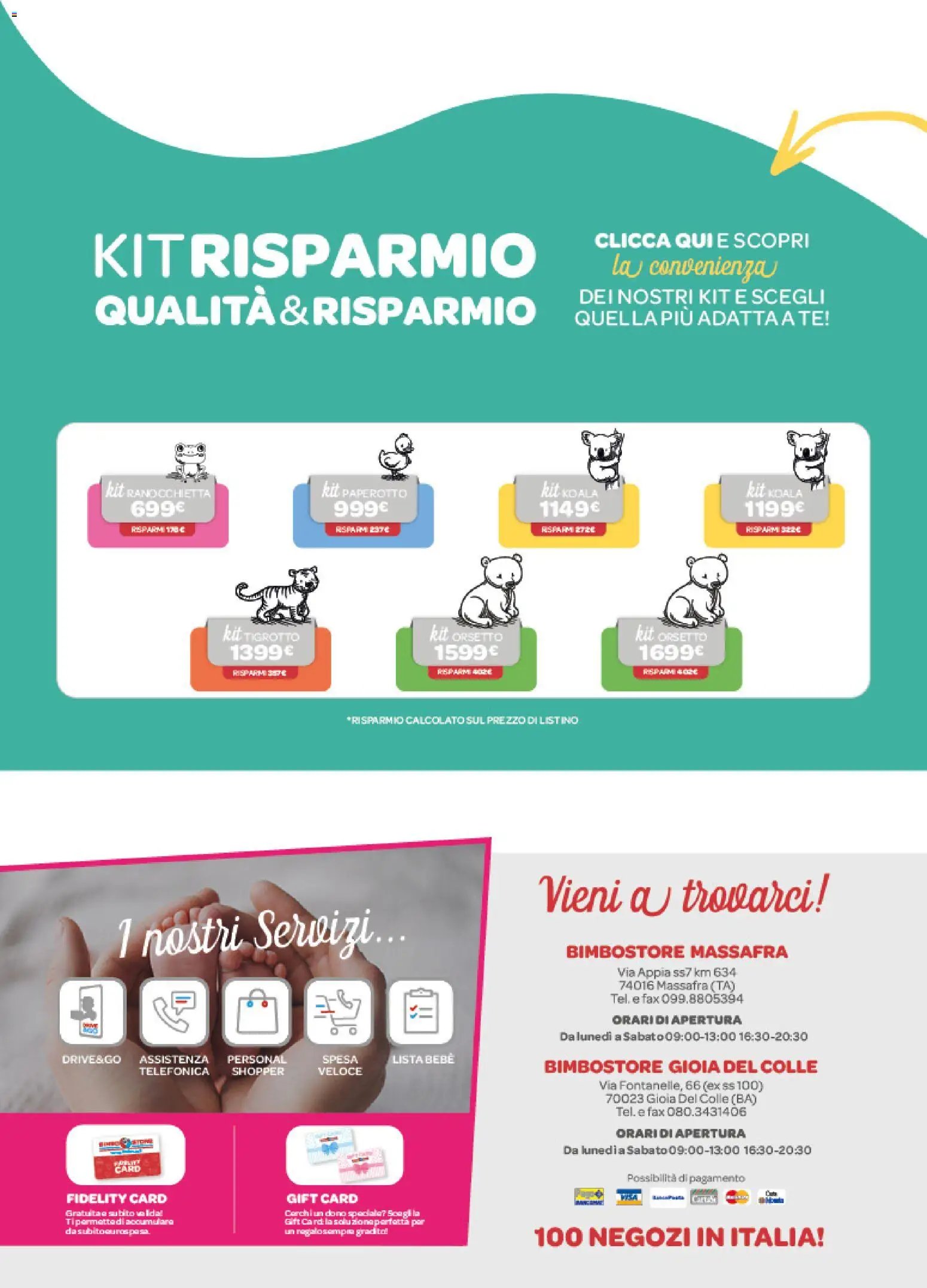 Bimbo store volantino Massafra e Gioia