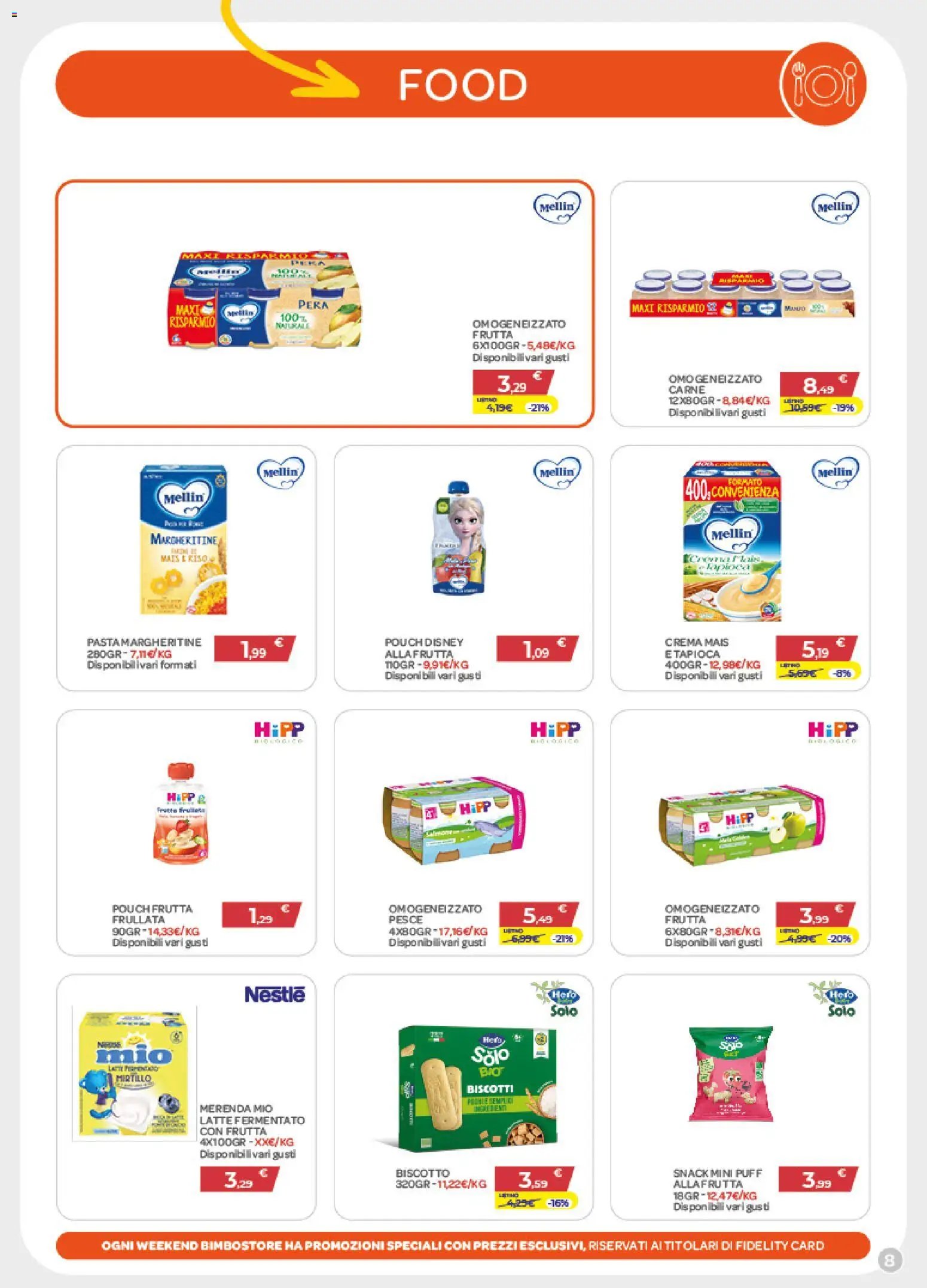 Bimbo store volantino Massafra e Gioia