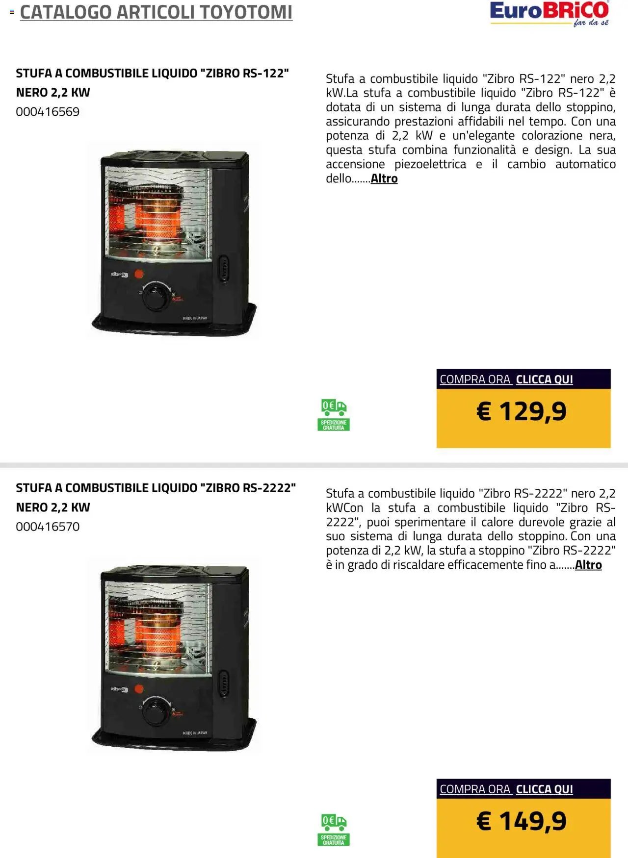 Eurobrico Articoli Toyotomi catalogo