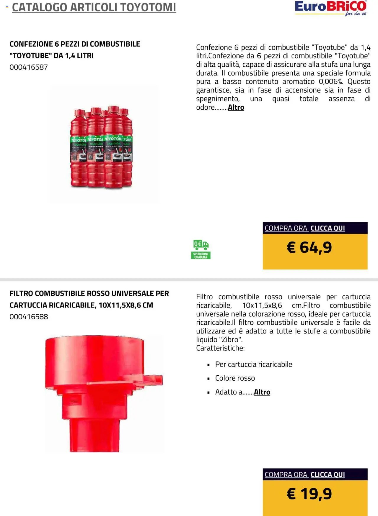 Eurobrico Articoli Toyotomi catalogo