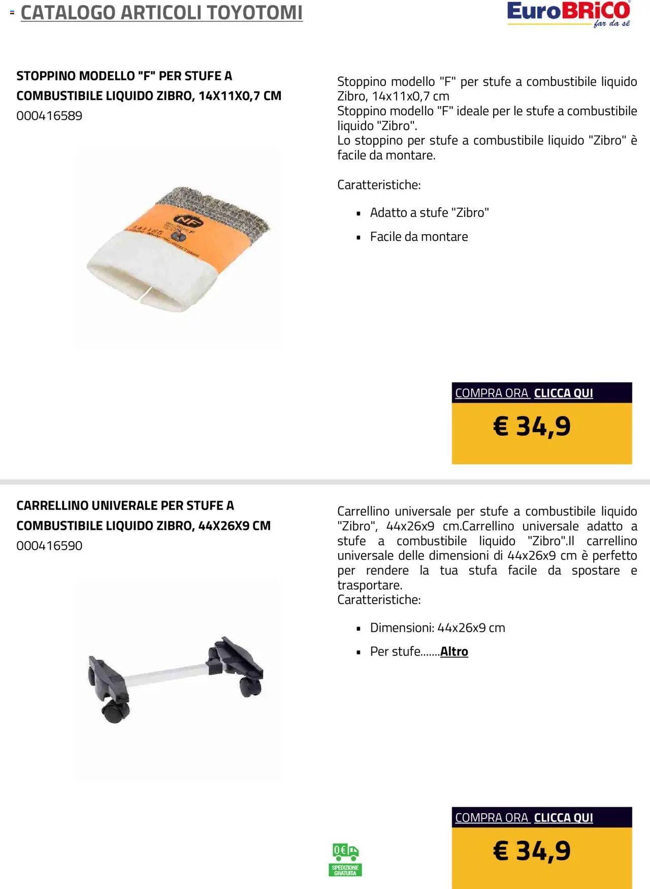Eurobrico Articoli Toyotomi catalogo