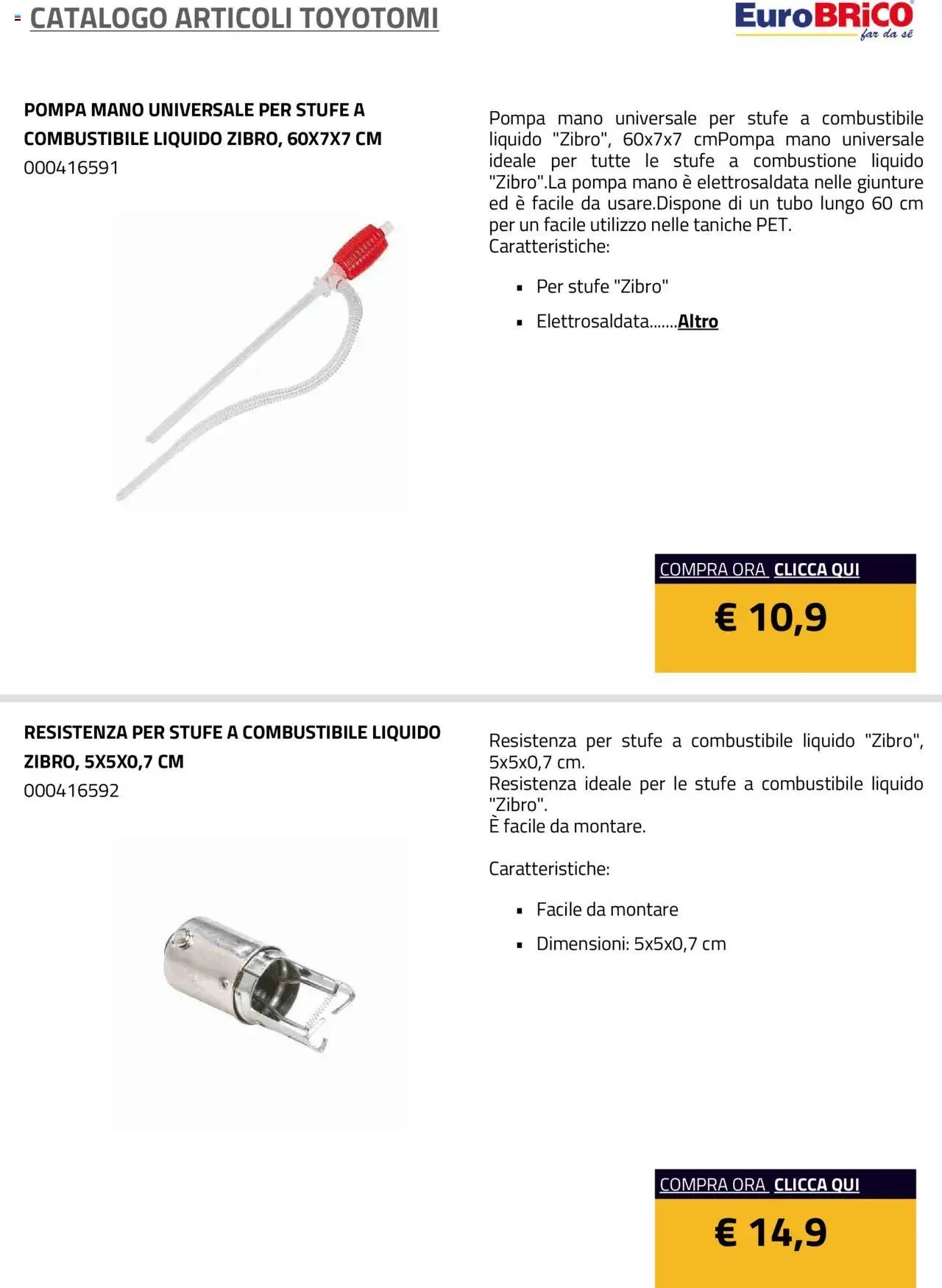 Eurobrico Articoli Toyotomi catalogo