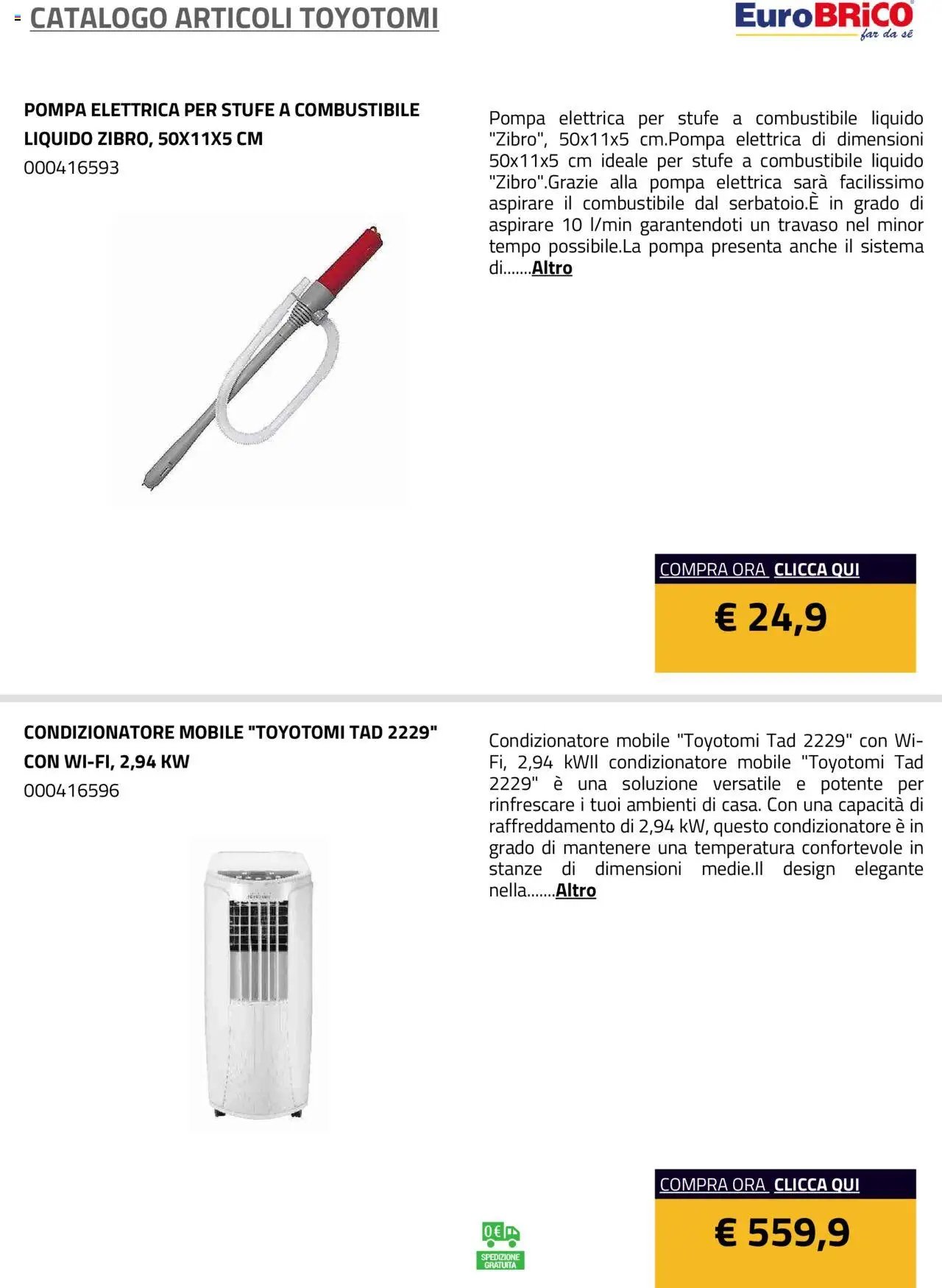 Eurobrico Articoli Toyotomi catalogo