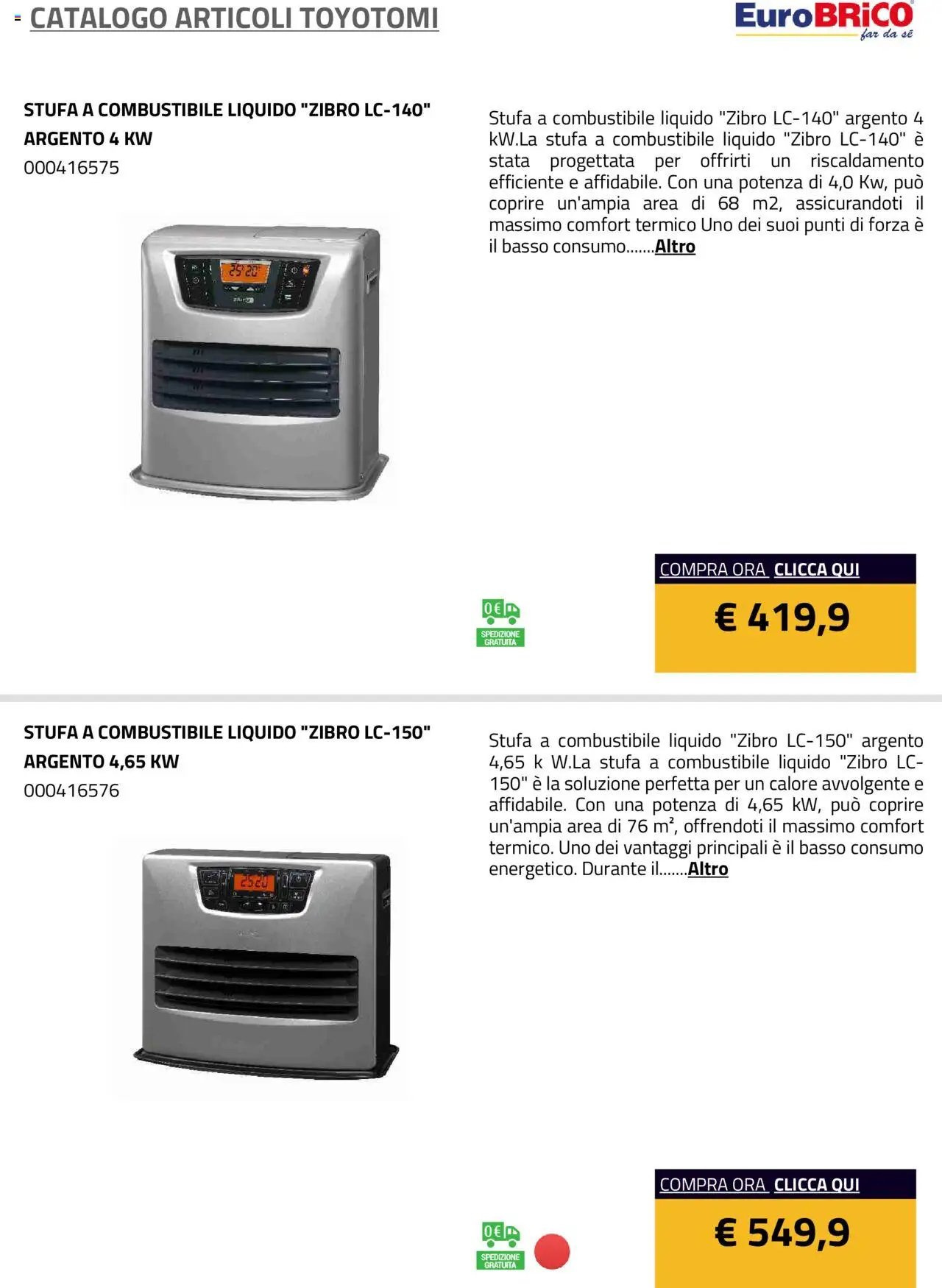 Eurobrico Articoli Toyotomi catalogo