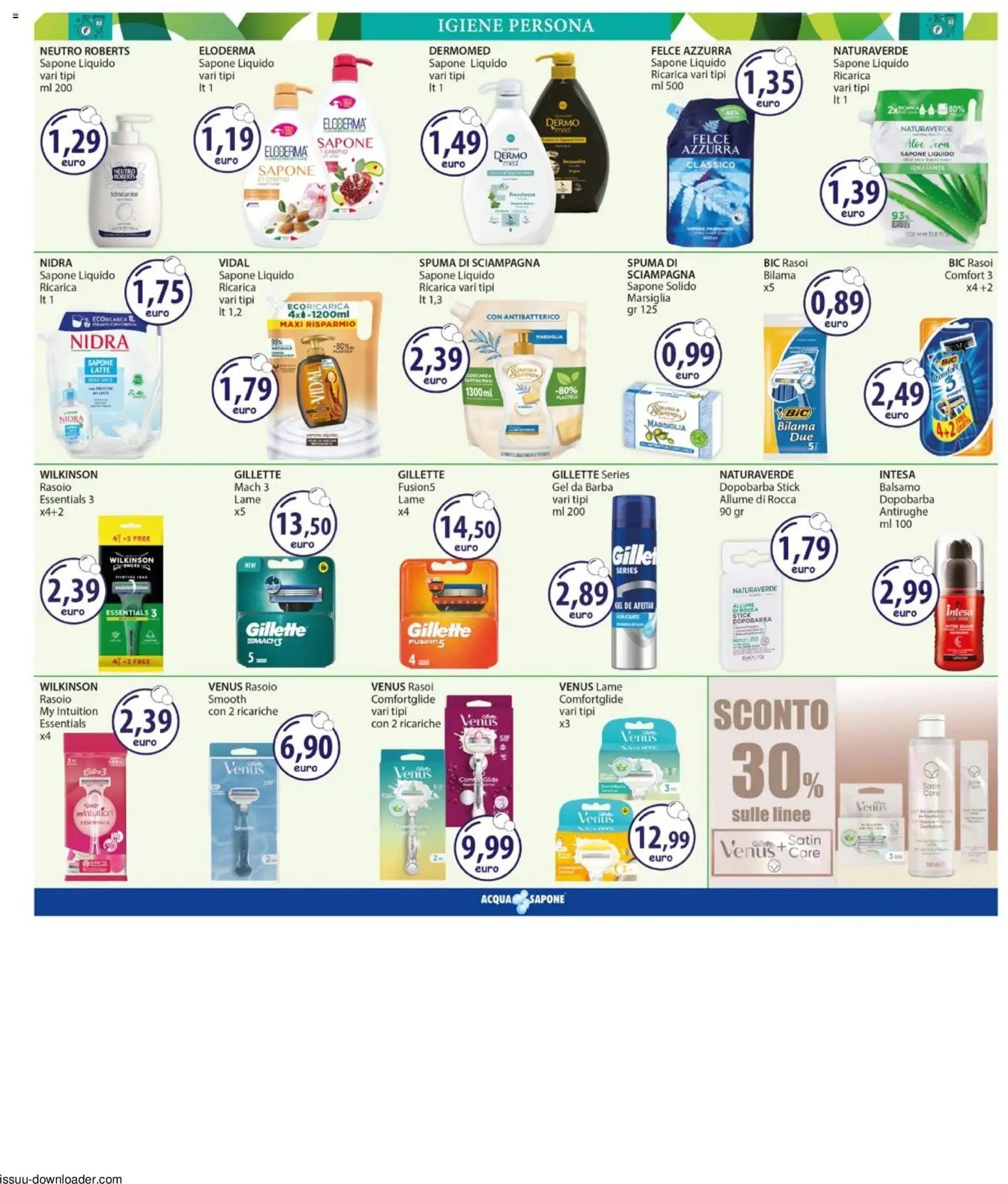 Acqua e Sapone volantino Sicilia