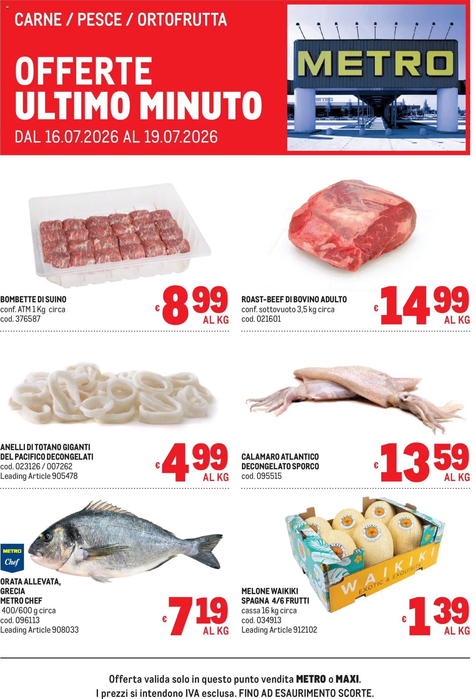 Metro volantino Offerte freschissimi
