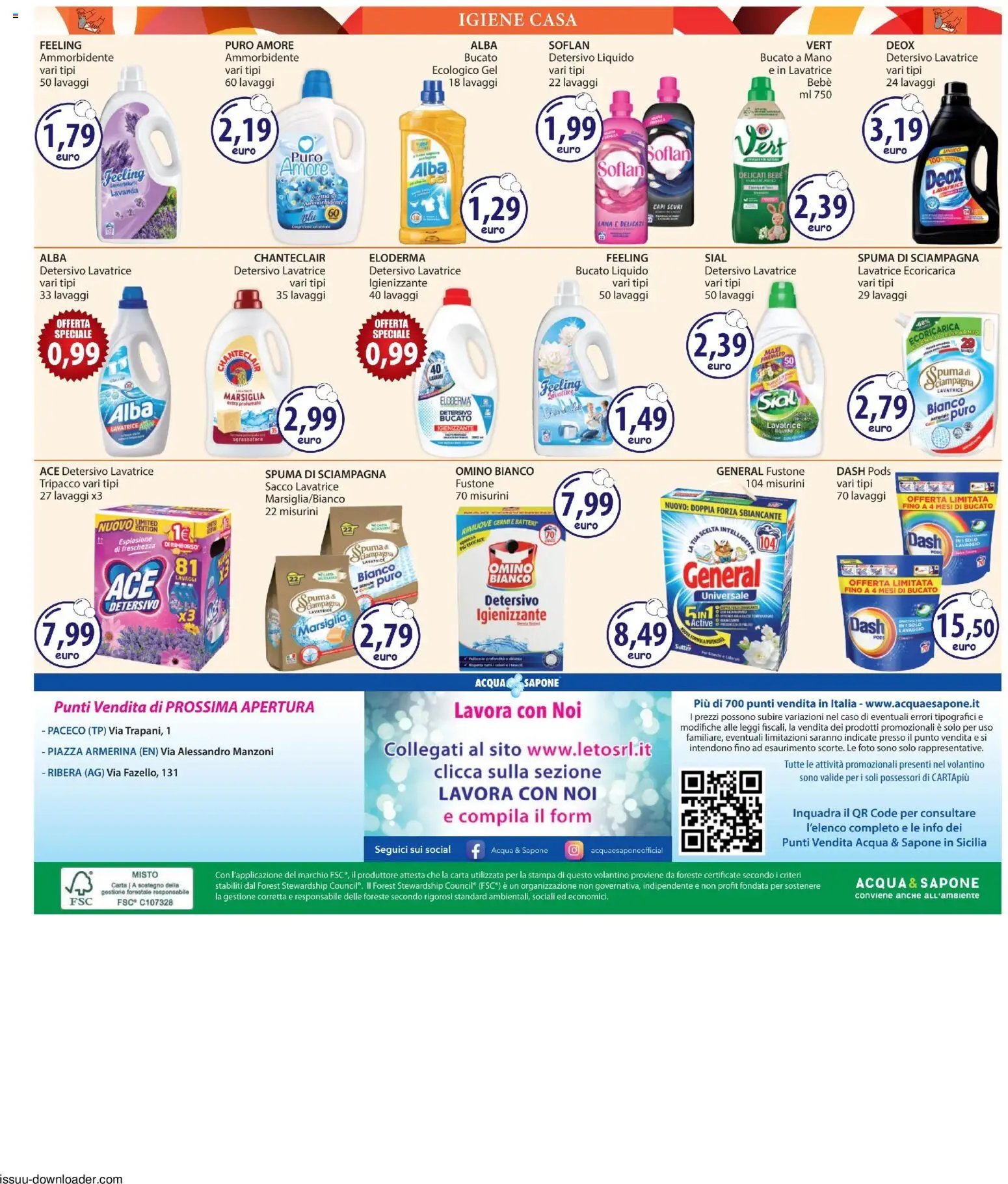 Acqua e Sapone volantino Catania