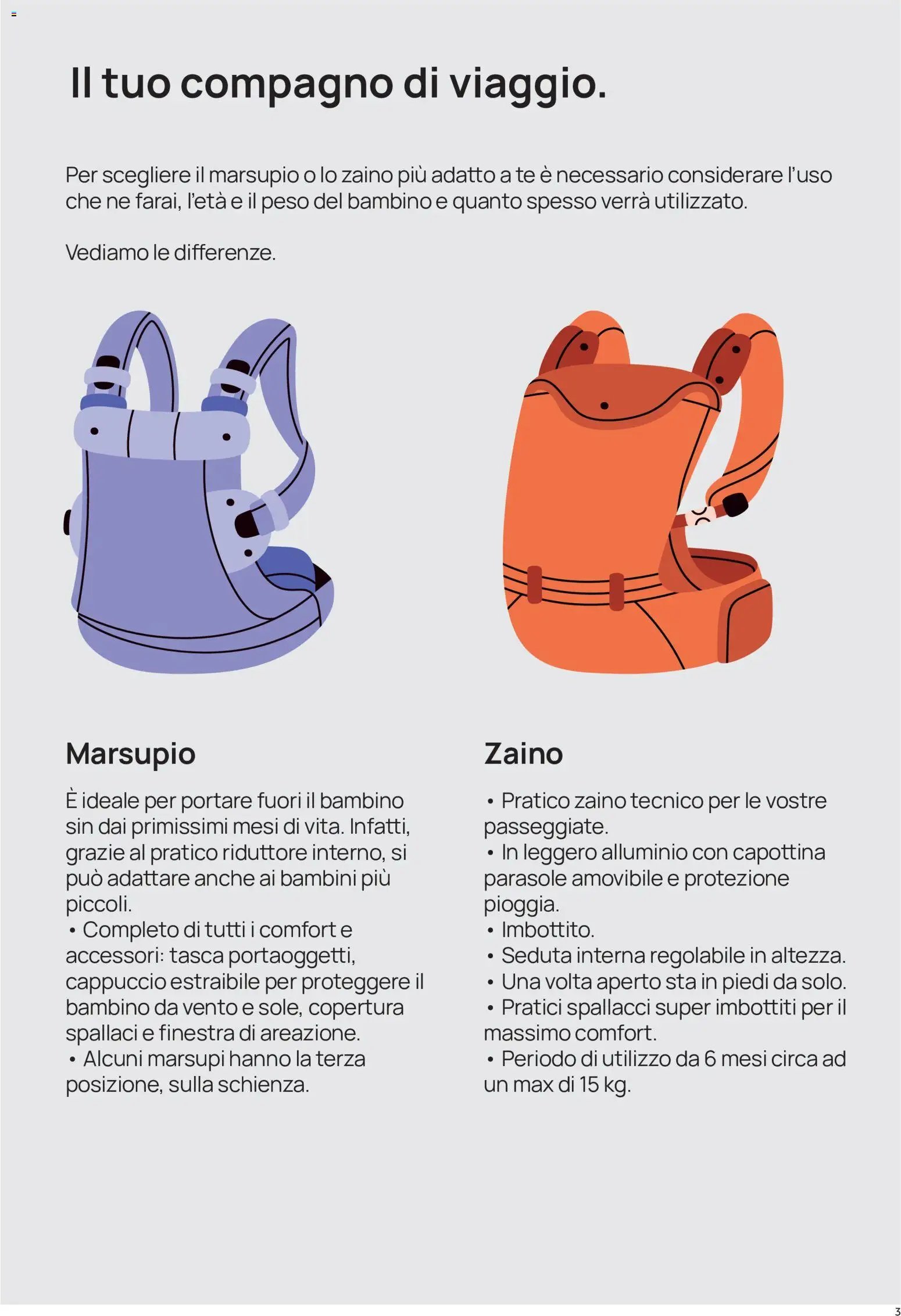 Prenatal volantino Zaini e marsupi