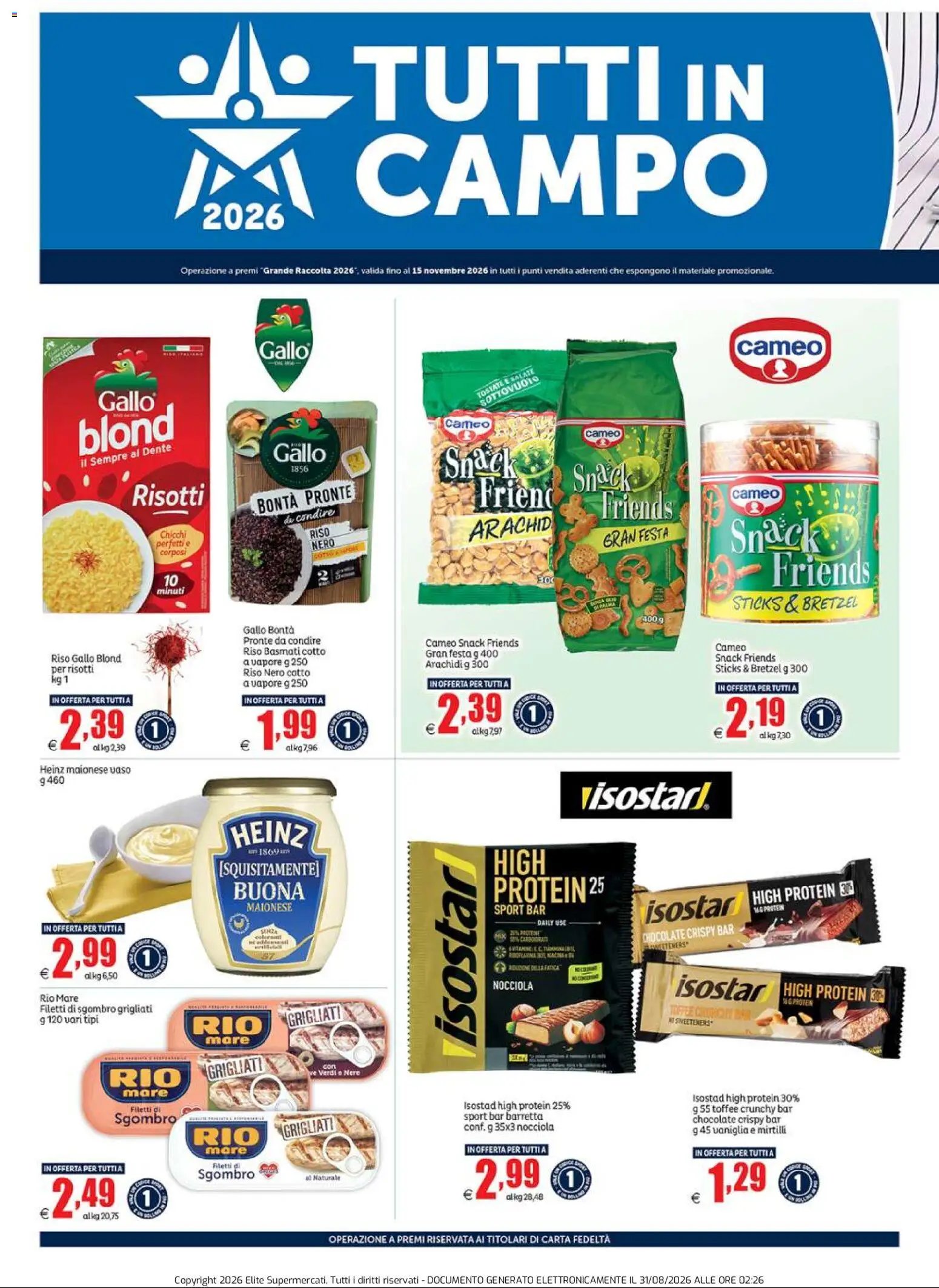 Elite Supermercati volantino Grande Raccolta Fila