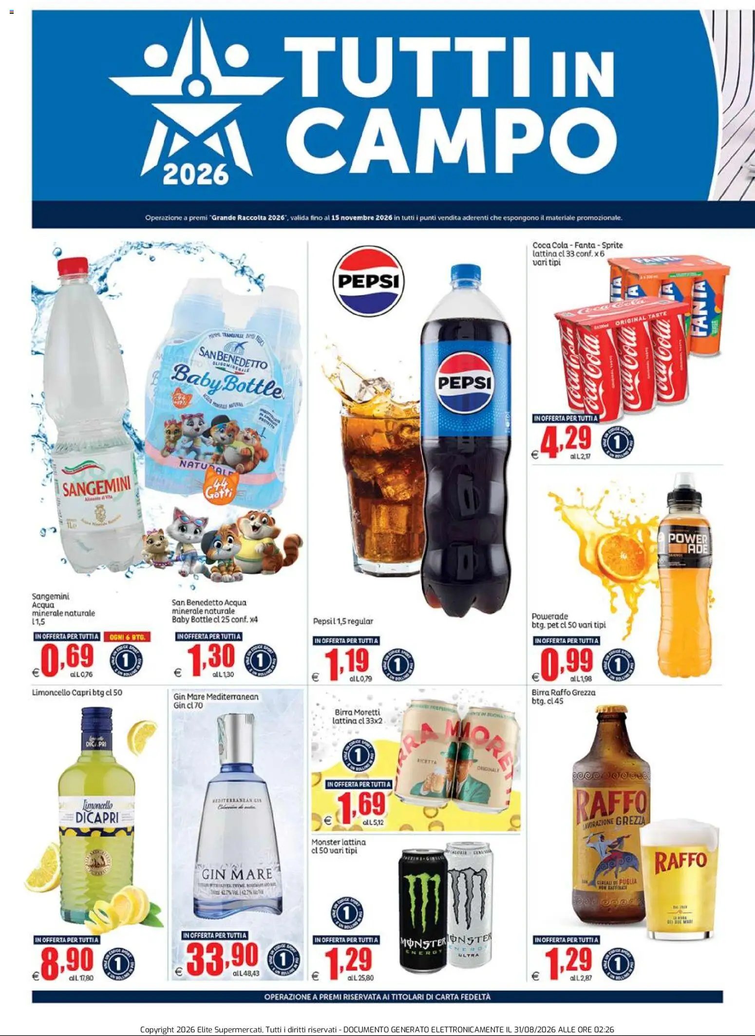 Elite Supermercati volantino Grande Raccolta Fila