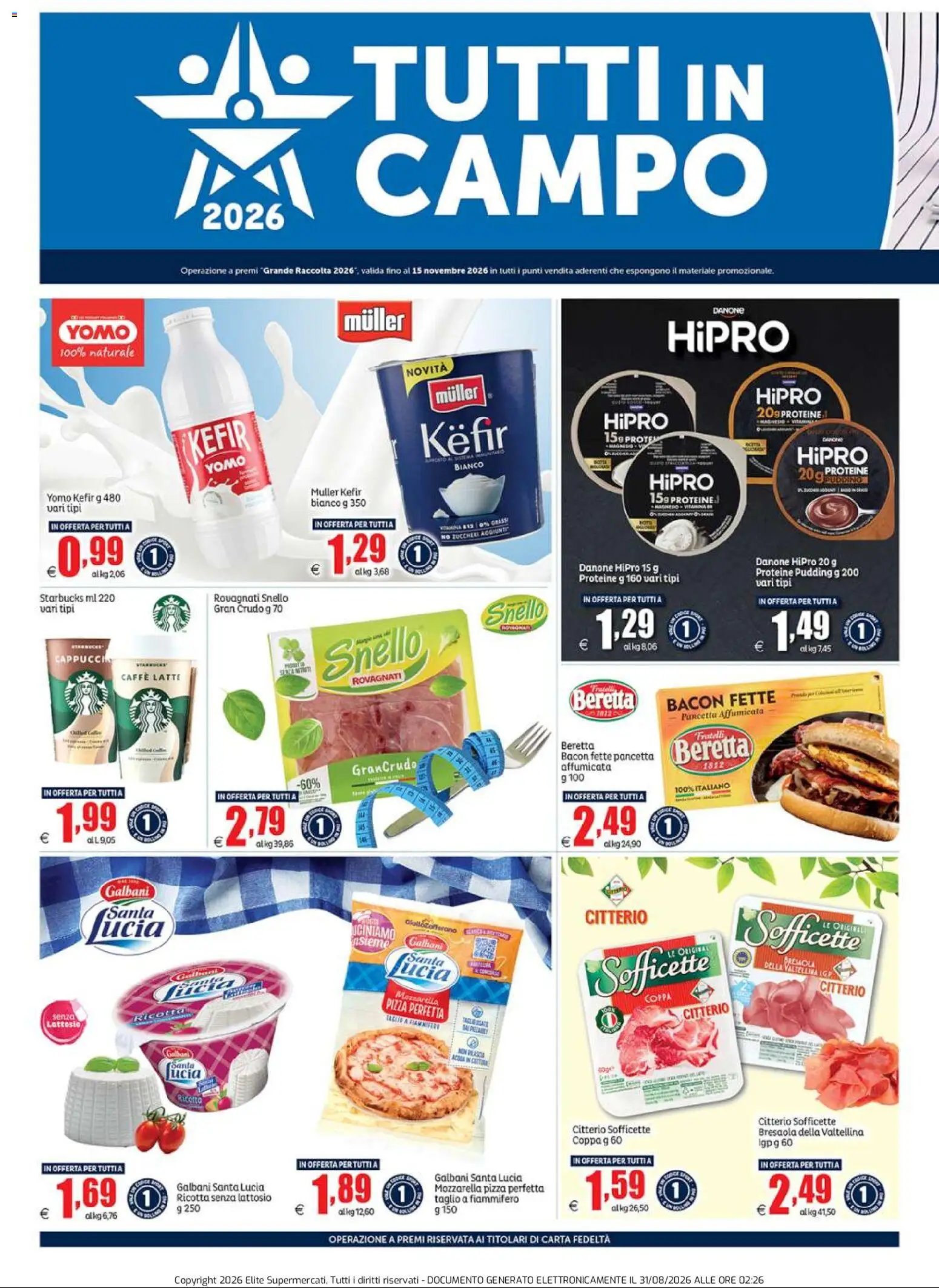 Elite Supermercati volantino Grande Raccolta Fila