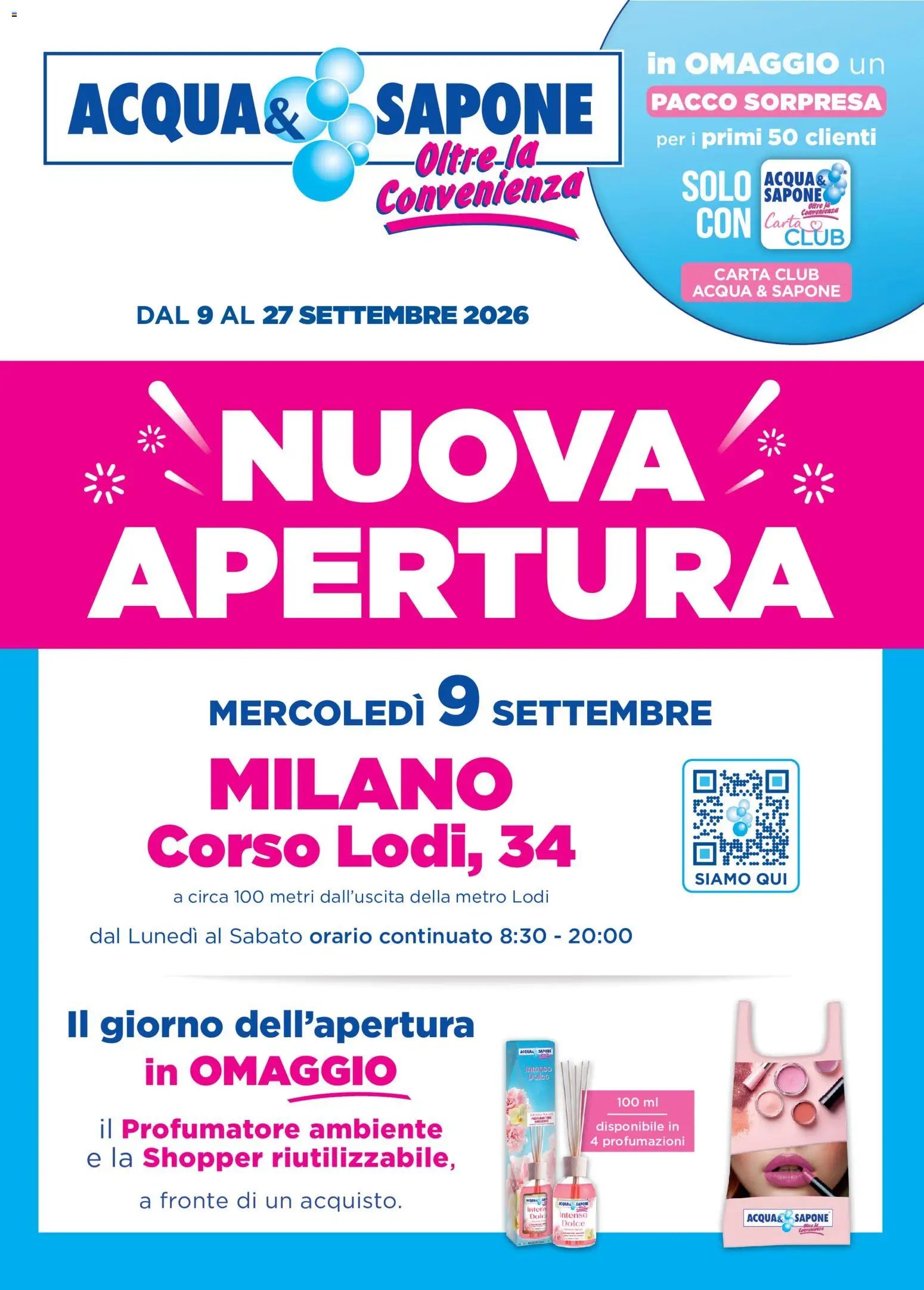 Acqua e Sapone volantino Milano
