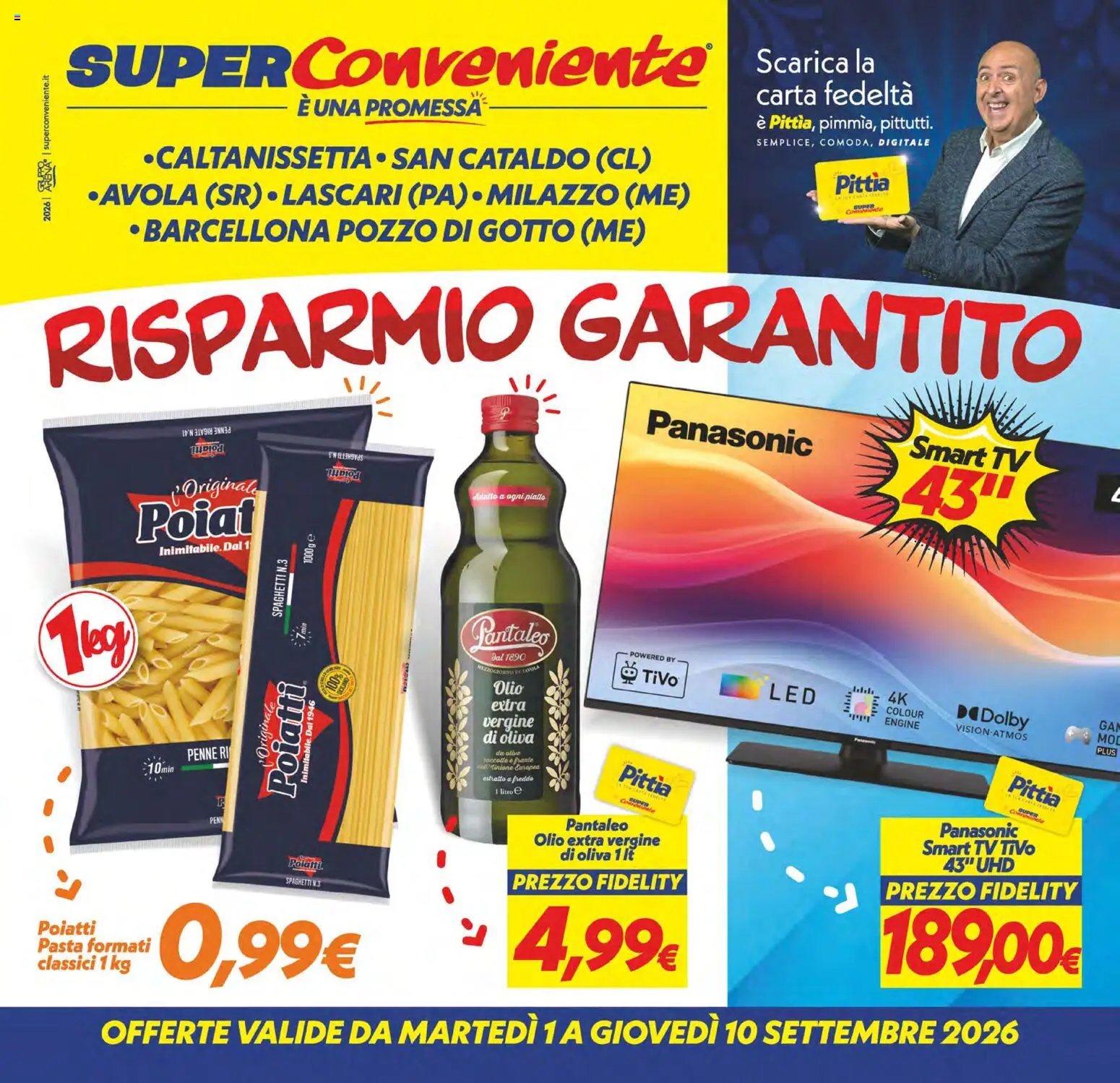 SuperConveniente volantino Caltanissetta, San Cataldo, Avola, Lascari, Milazzo, Barcellona