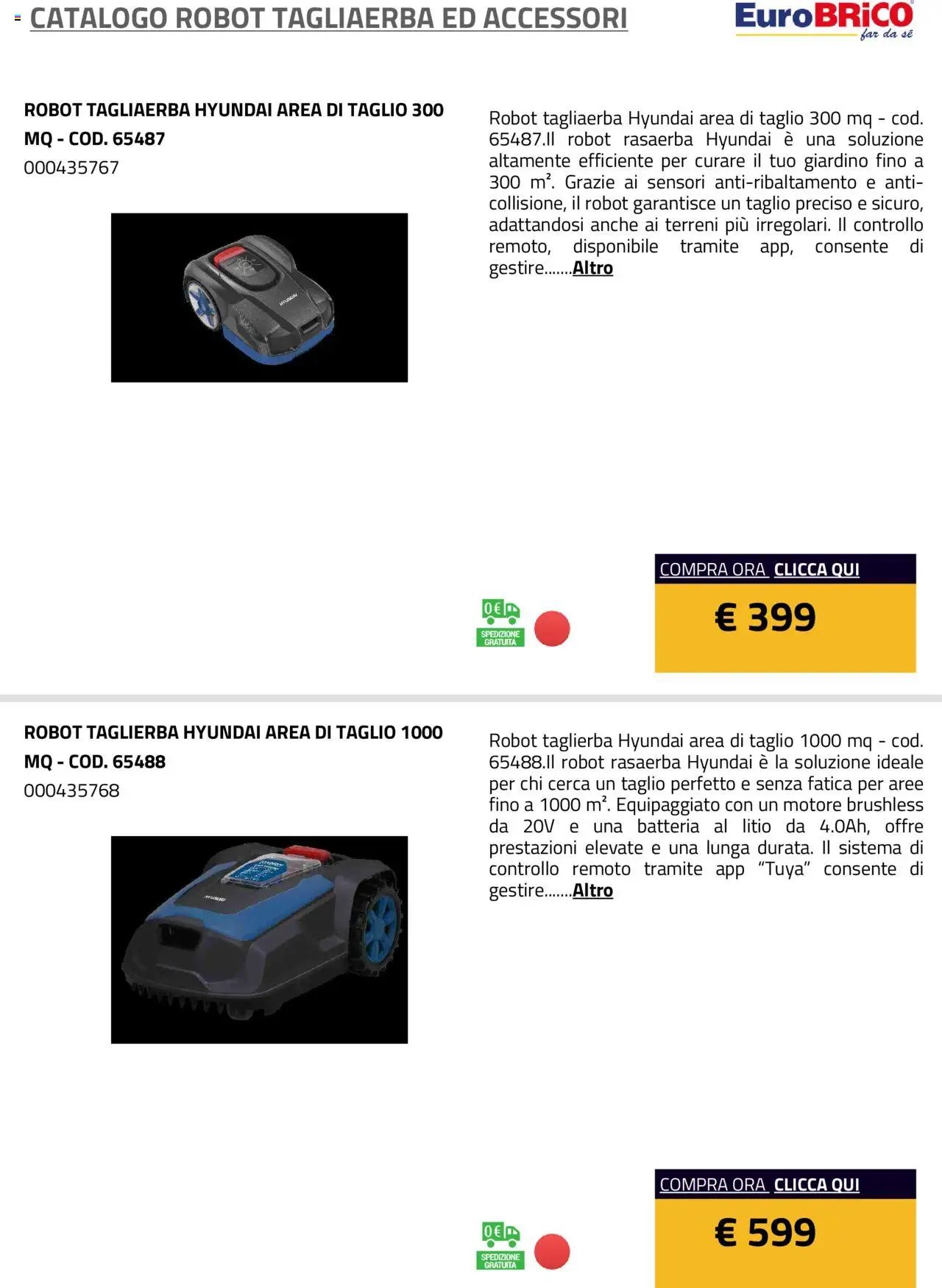 Eurobrico Robot Tagliaerba ed Accessori catalogo