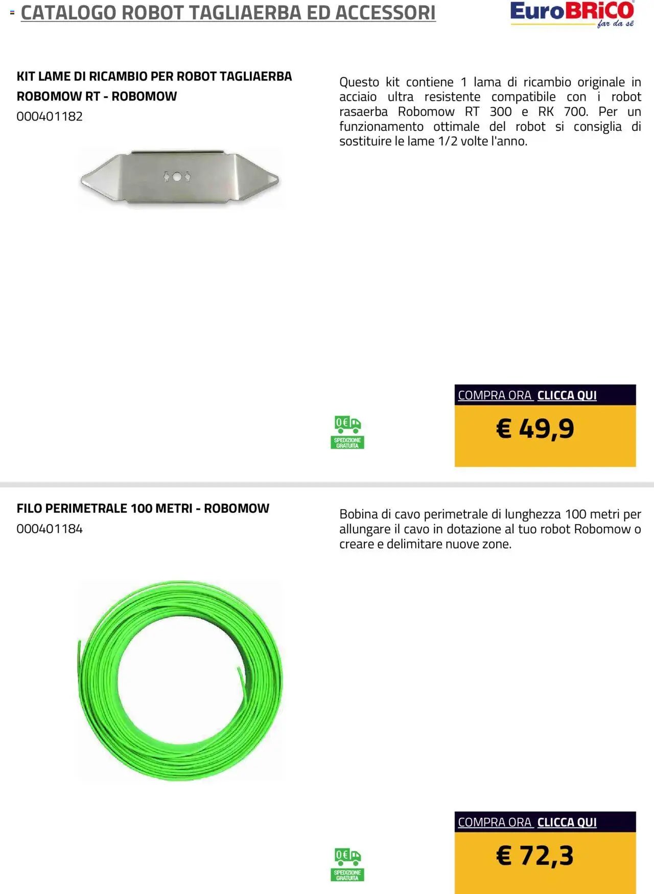 Eurobrico Robot Tagliaerba ed Accessori catalogo