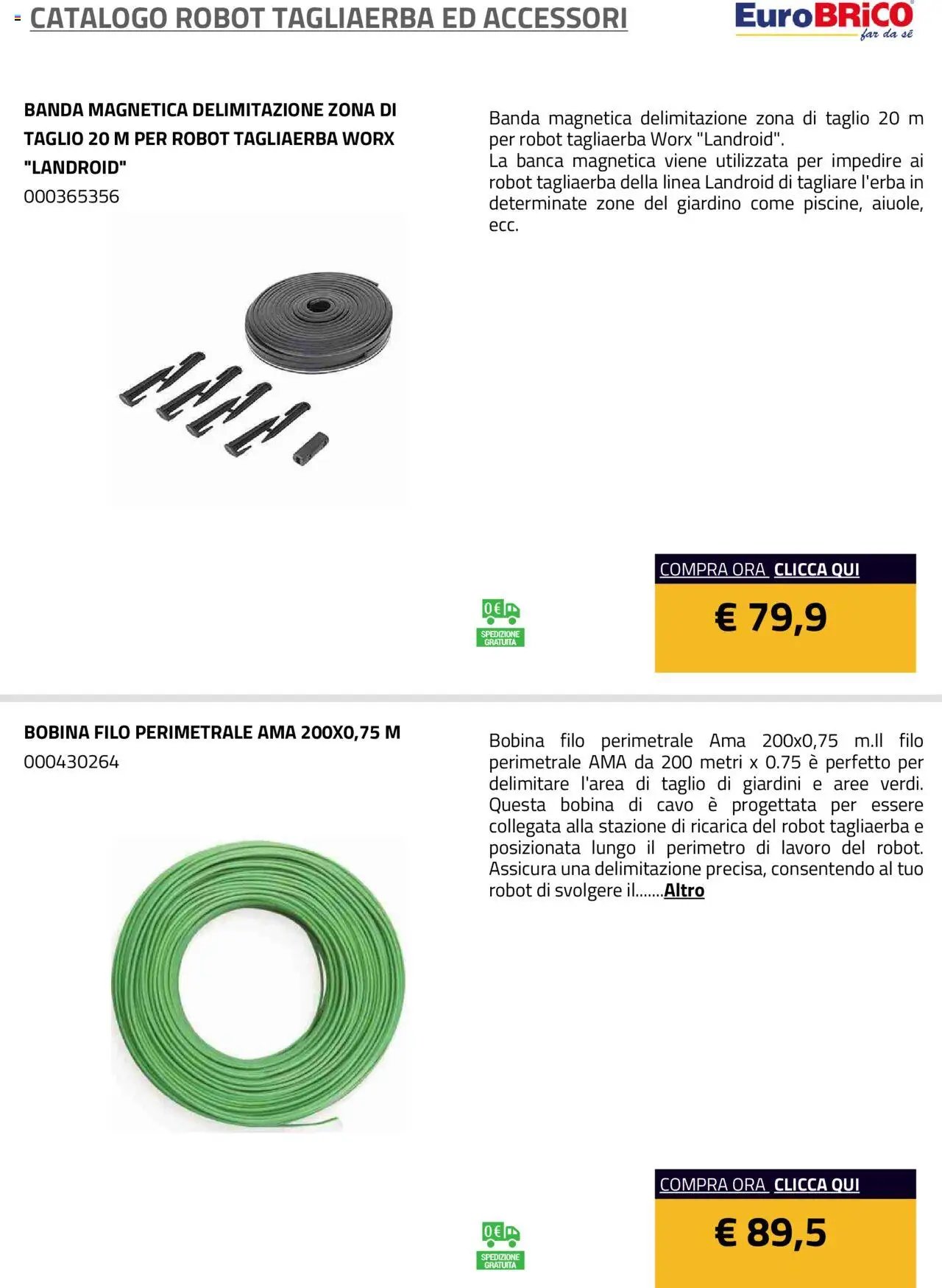 Eurobrico Robot Tagliaerba ed Accessori catalogo