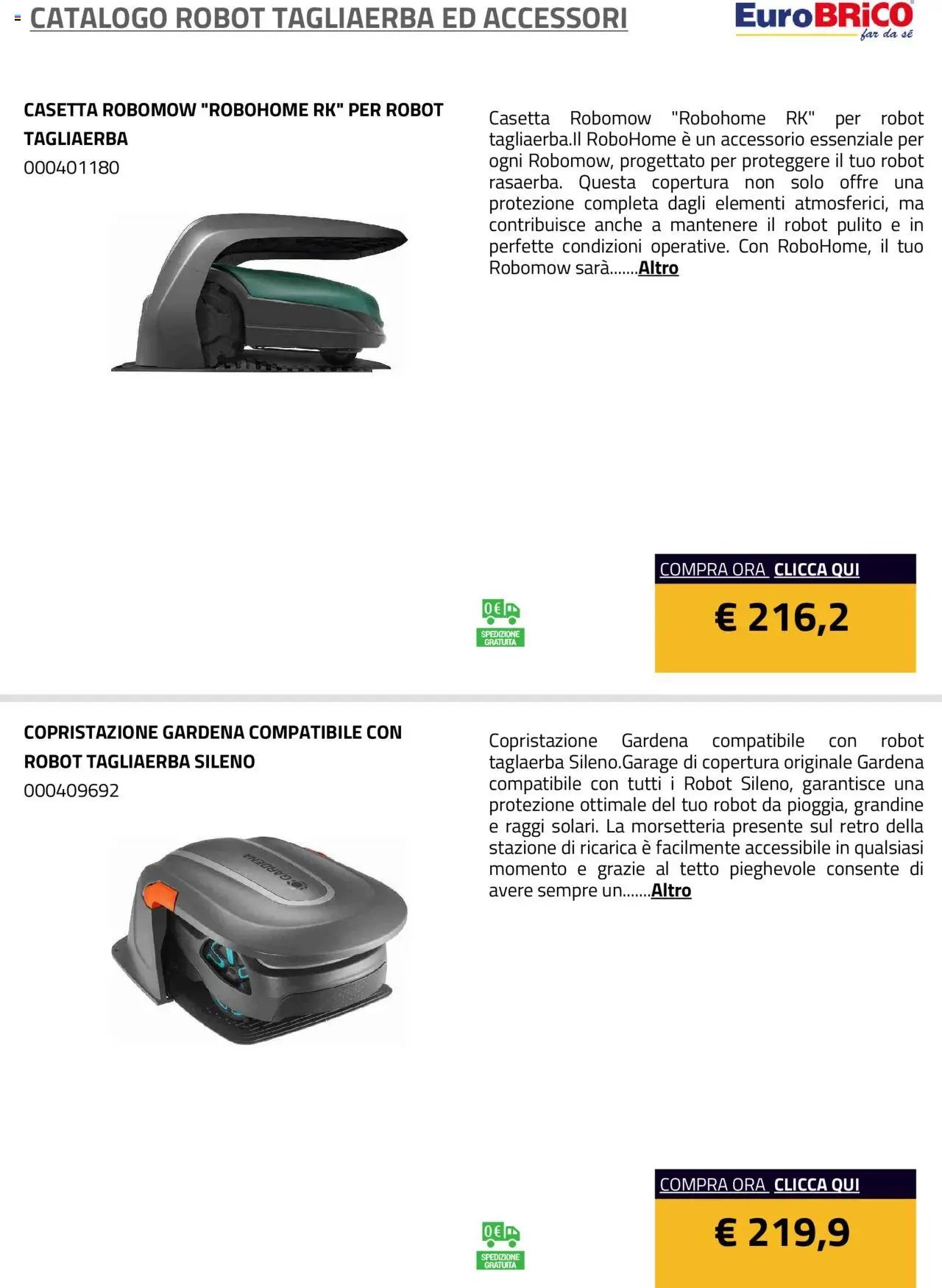 Eurobrico Robot Tagliaerba ed Accessori catalogo